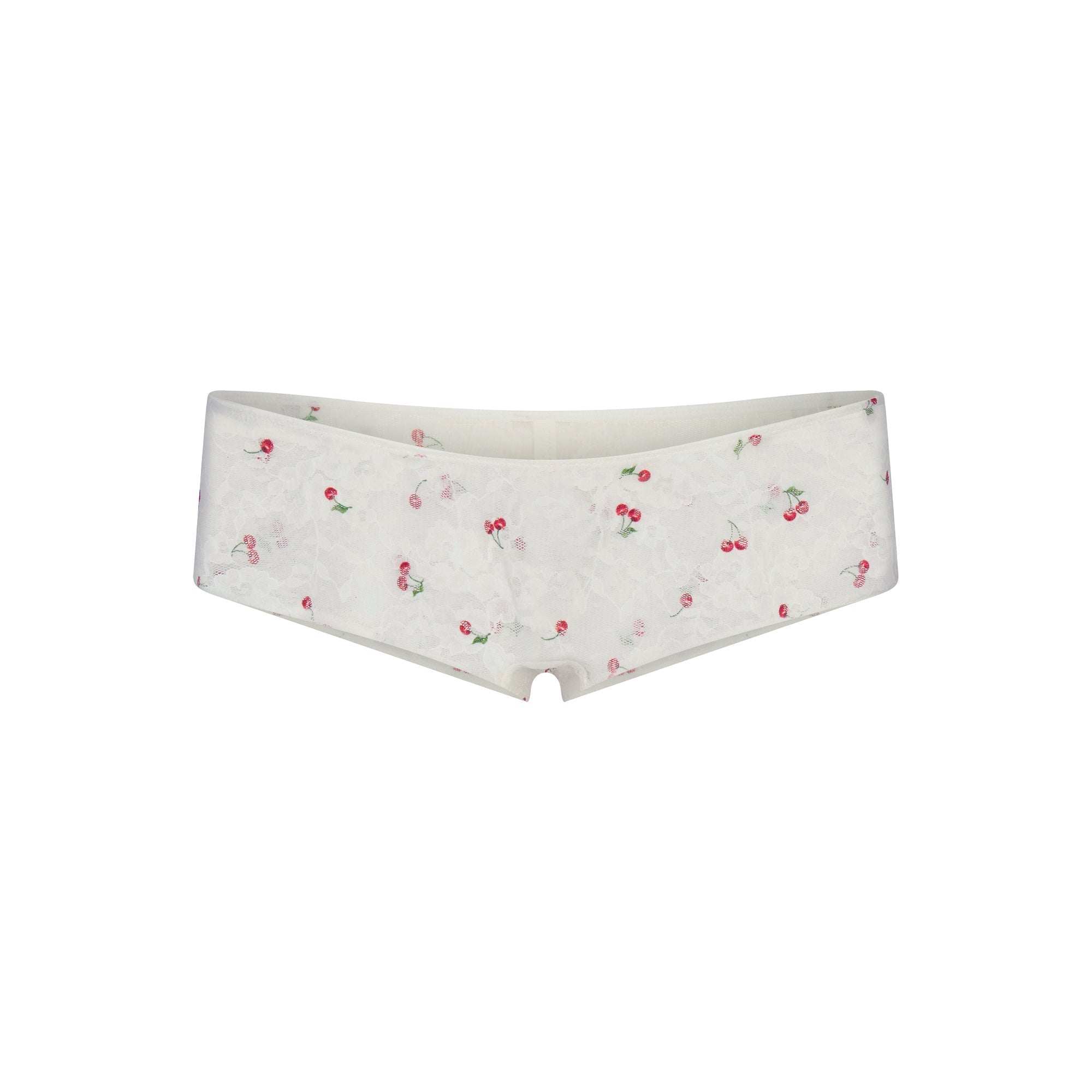 SKIMS STRETCH LACE HIPSTER | IVORY CHERRY PRINT - Görsel 1