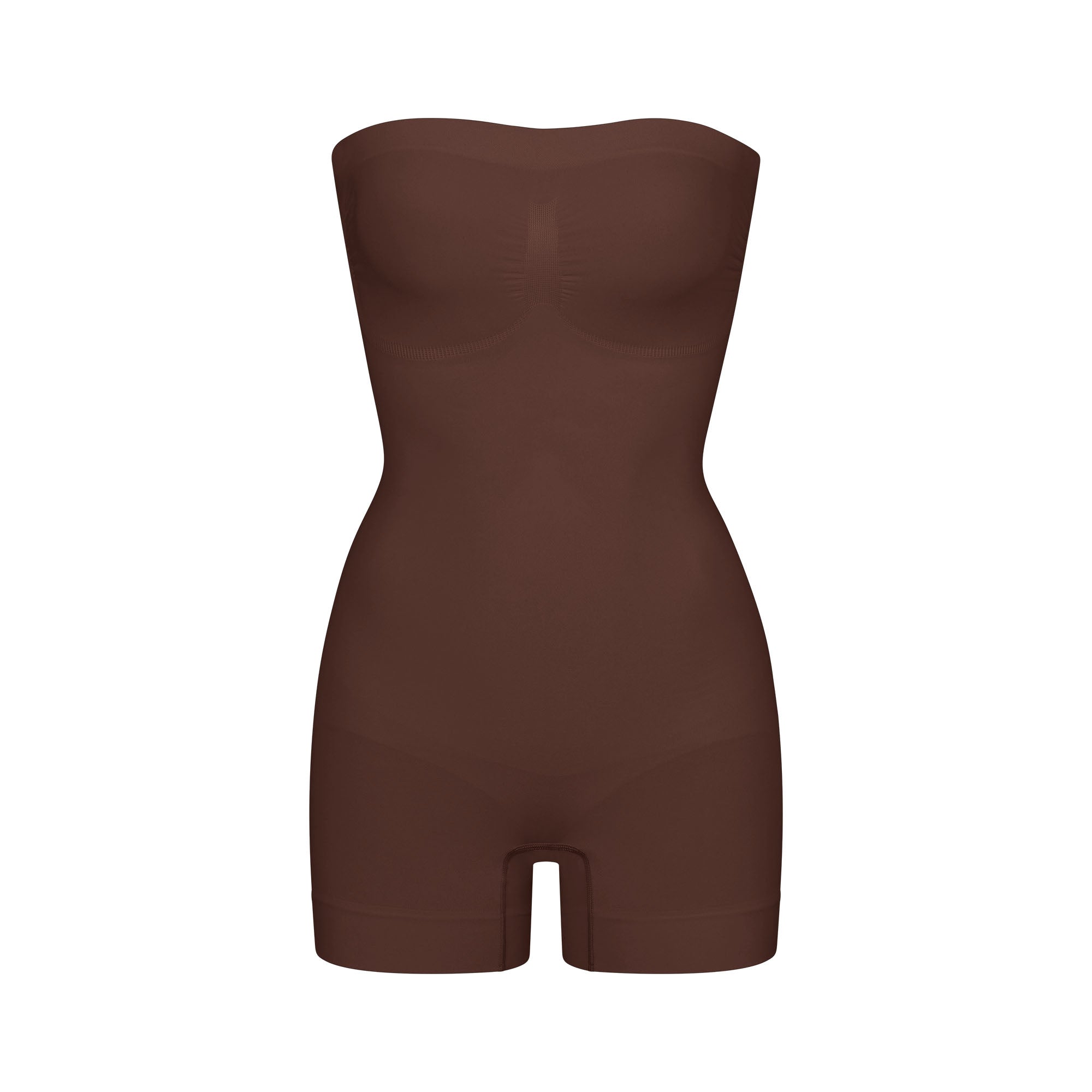SKIMS SEAMLESS SCULPT STRAPLESS SHORTIE BODYSUIT | COCOA