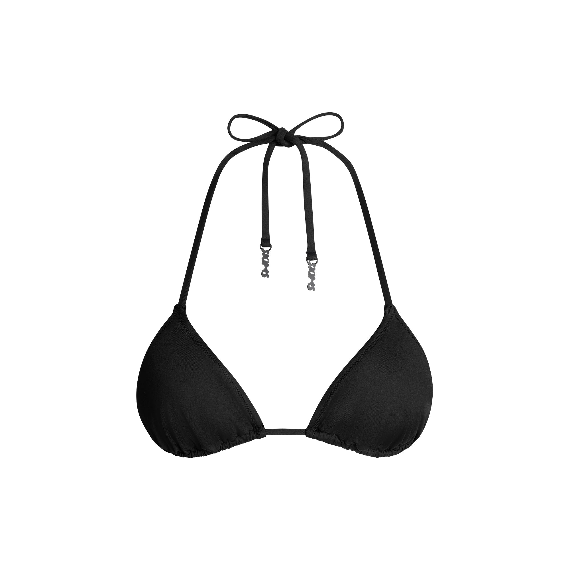 SKIMS SIGNATURE SWIM TRIANGLE BIKINI TOP | ONYX - Görsel 1