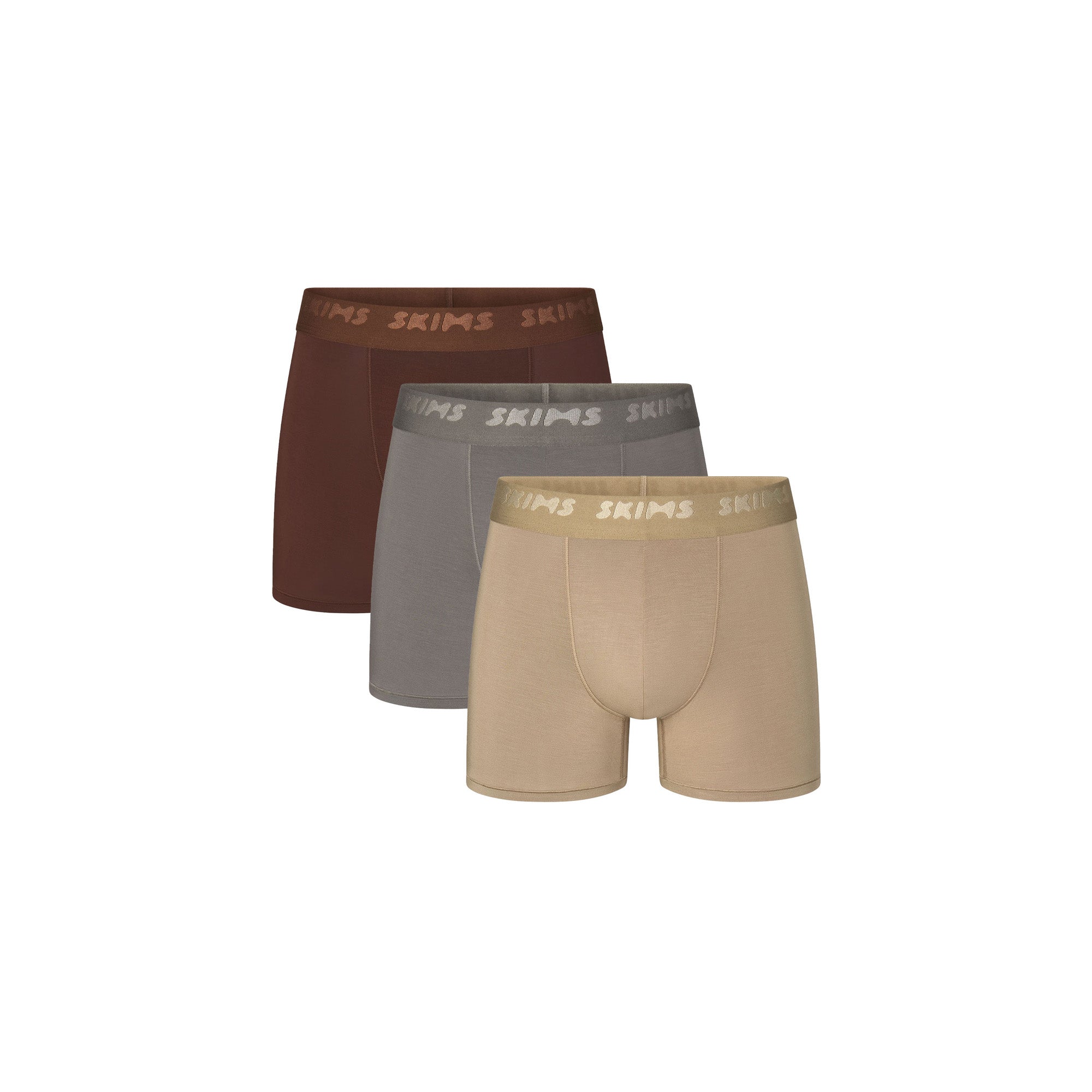 SKIMS STRETCH MENS 3" BOXER BRIEF 3-PACK | DESERT MULTI