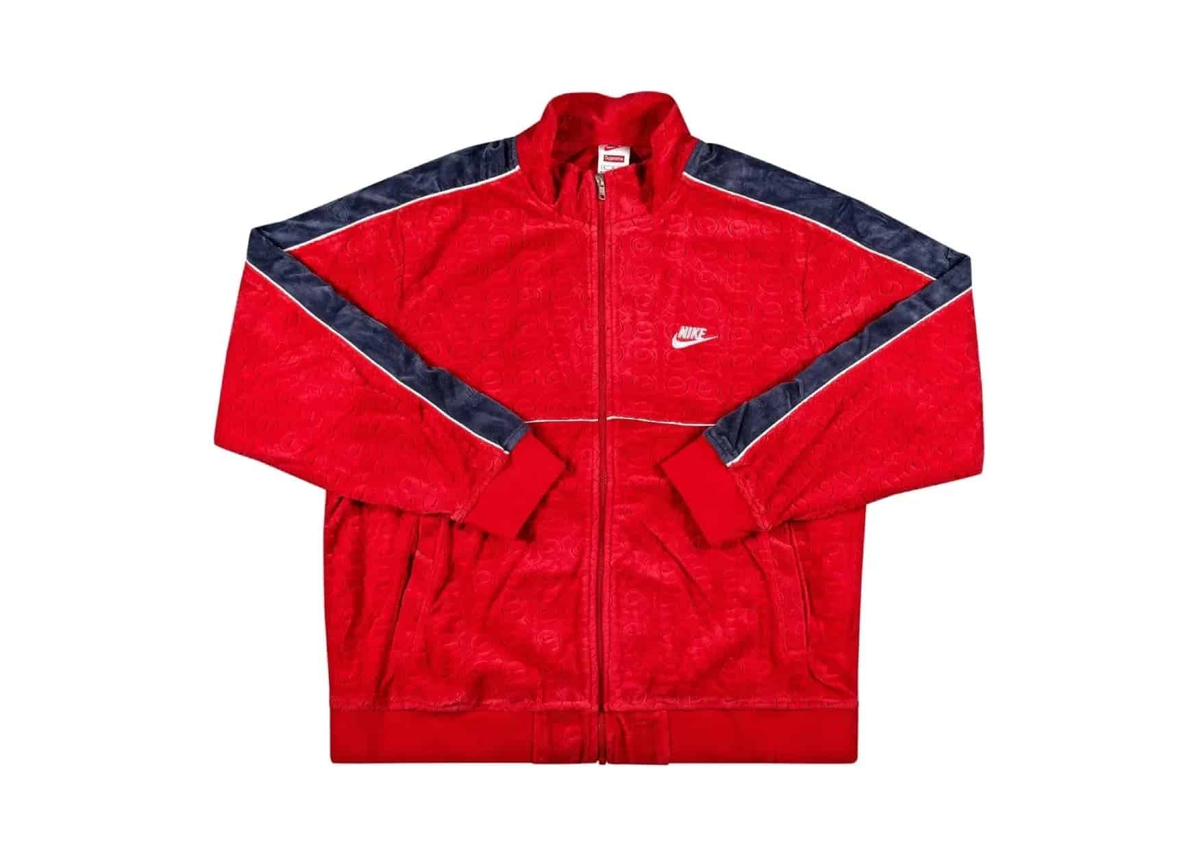 Supreme Nike Velour Track Jacket Red - My Suti