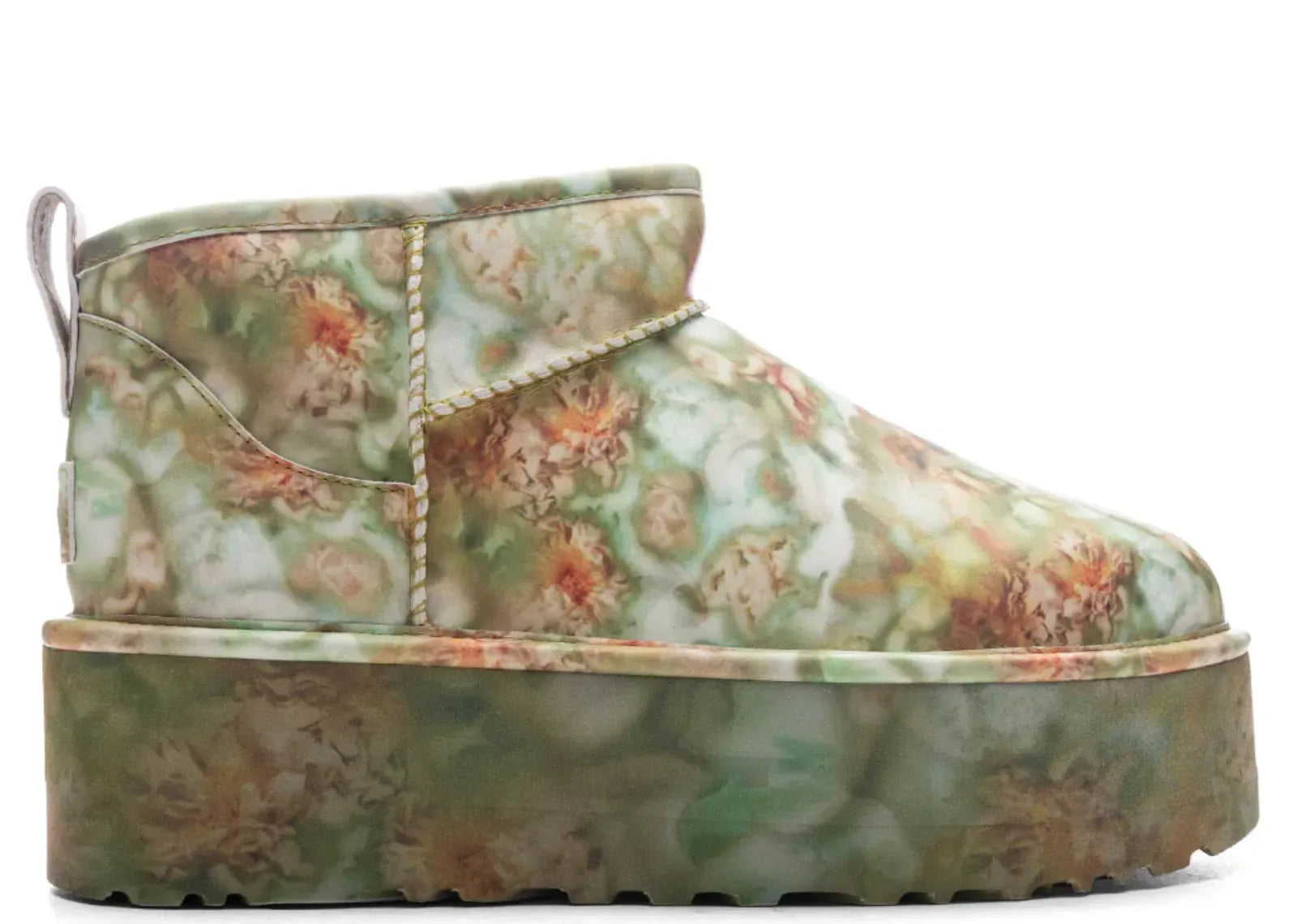 UGG Classic Ultra Mini Platform Boot Collina Strada Green Floral - My Suti