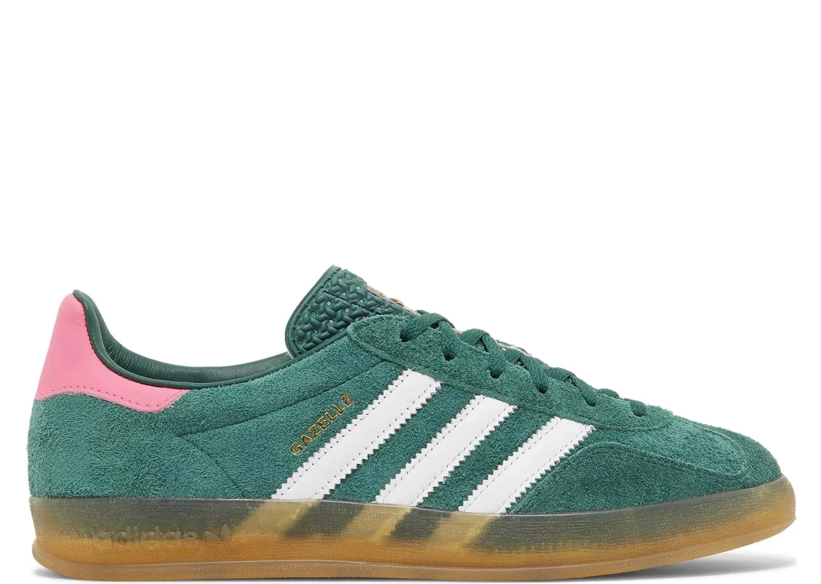 adidas Gazelle Indoor Collegiate Green Lucid Pink (W) - My Suti