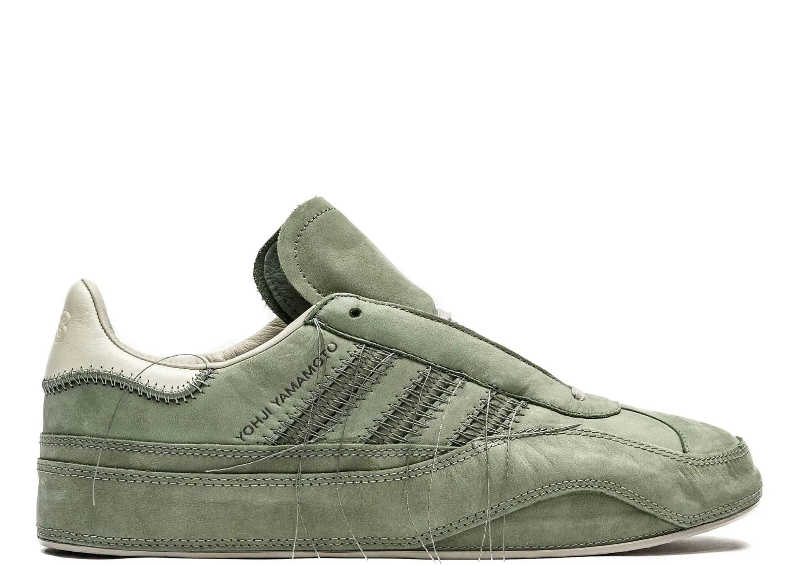 Adidas Y-3 Gazelle Silver Green Off White Light Brown - My Suti