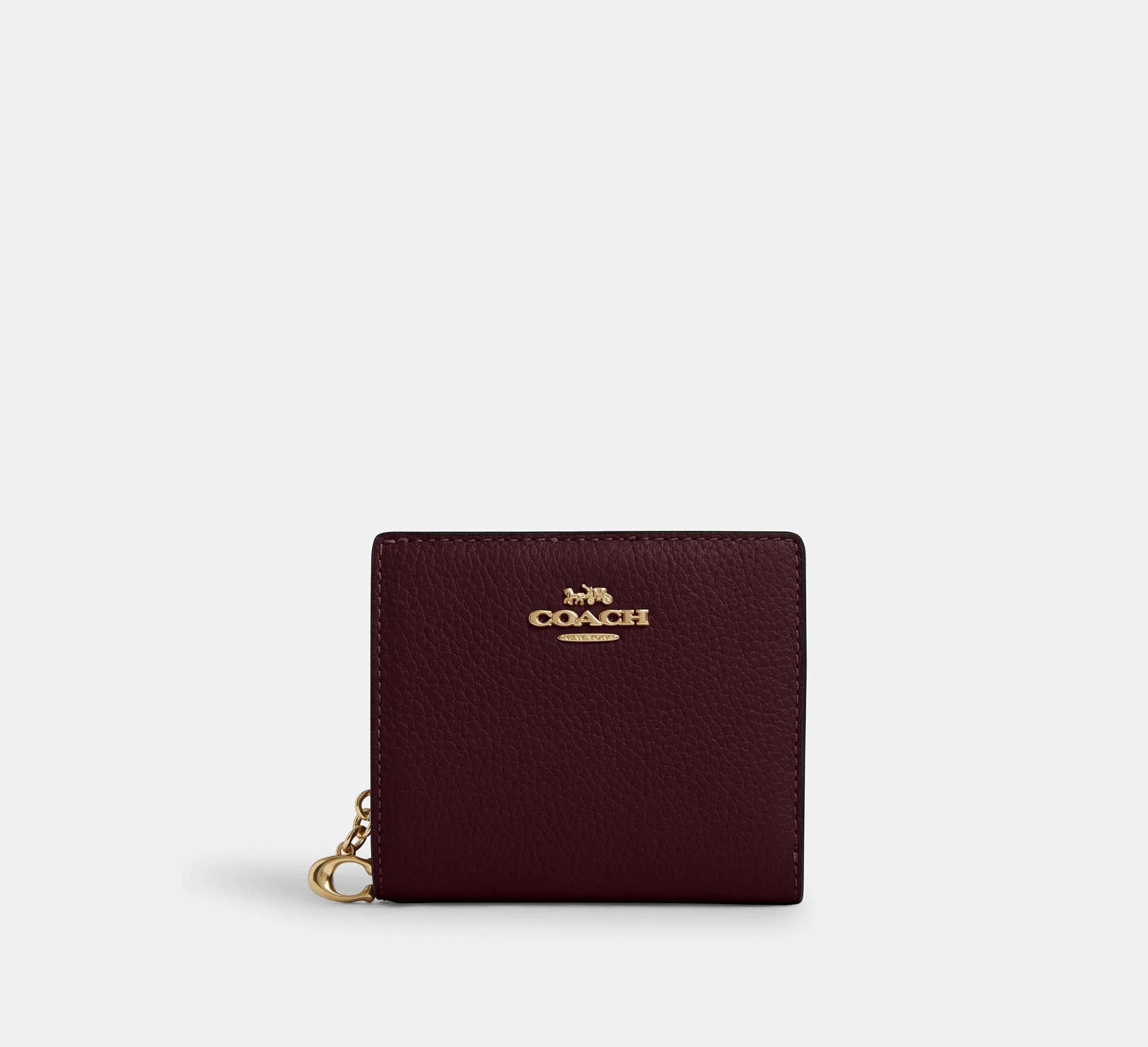 Coach Snap Wallet Gold/Merlot Deri - My Suti