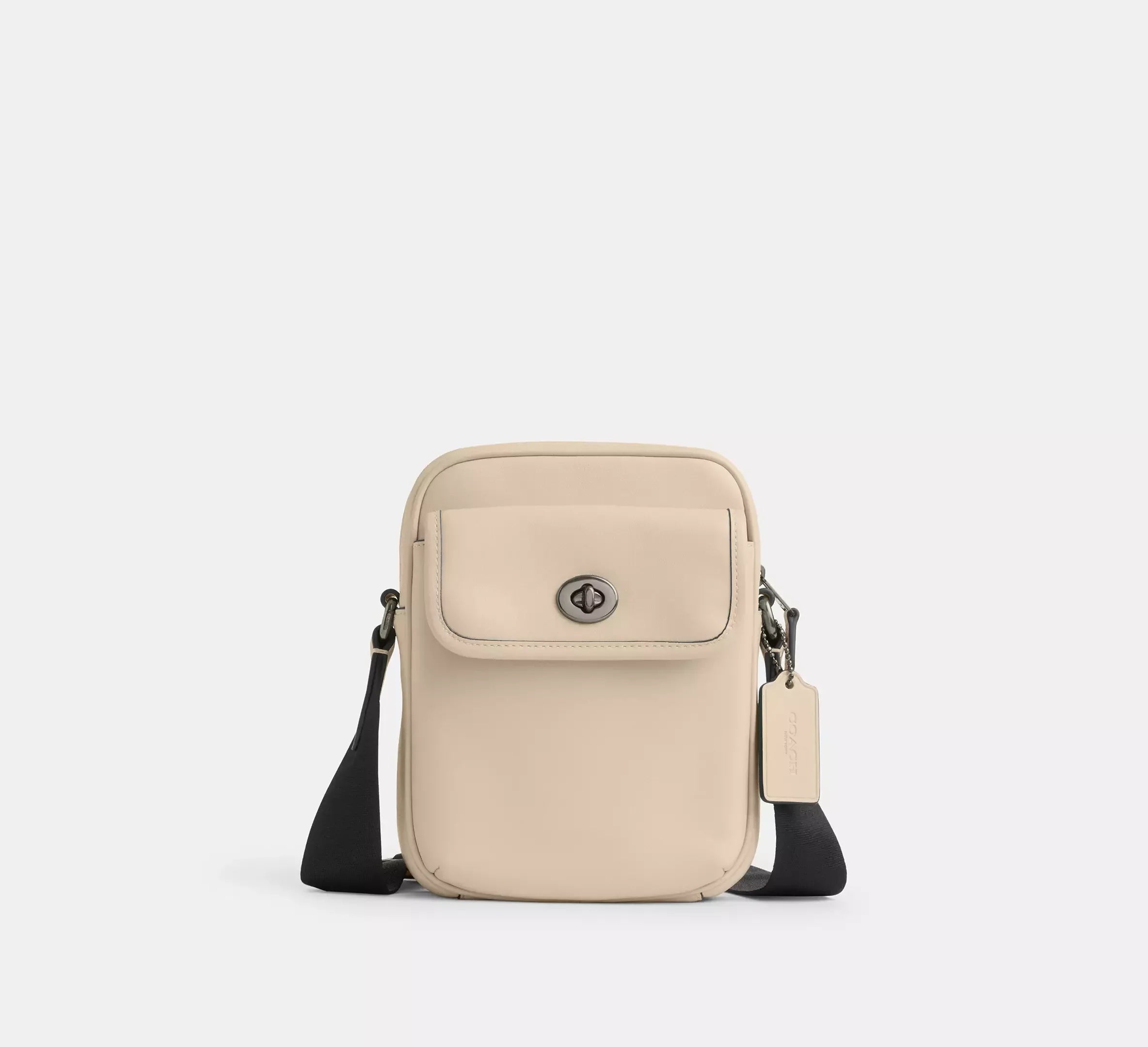 Coach Turnlock Crossbody Bag - Gunmetal/Ivory - My Suti Coach Turnlock Crossbody Bag - Gunmetal/Ivory - My Suti