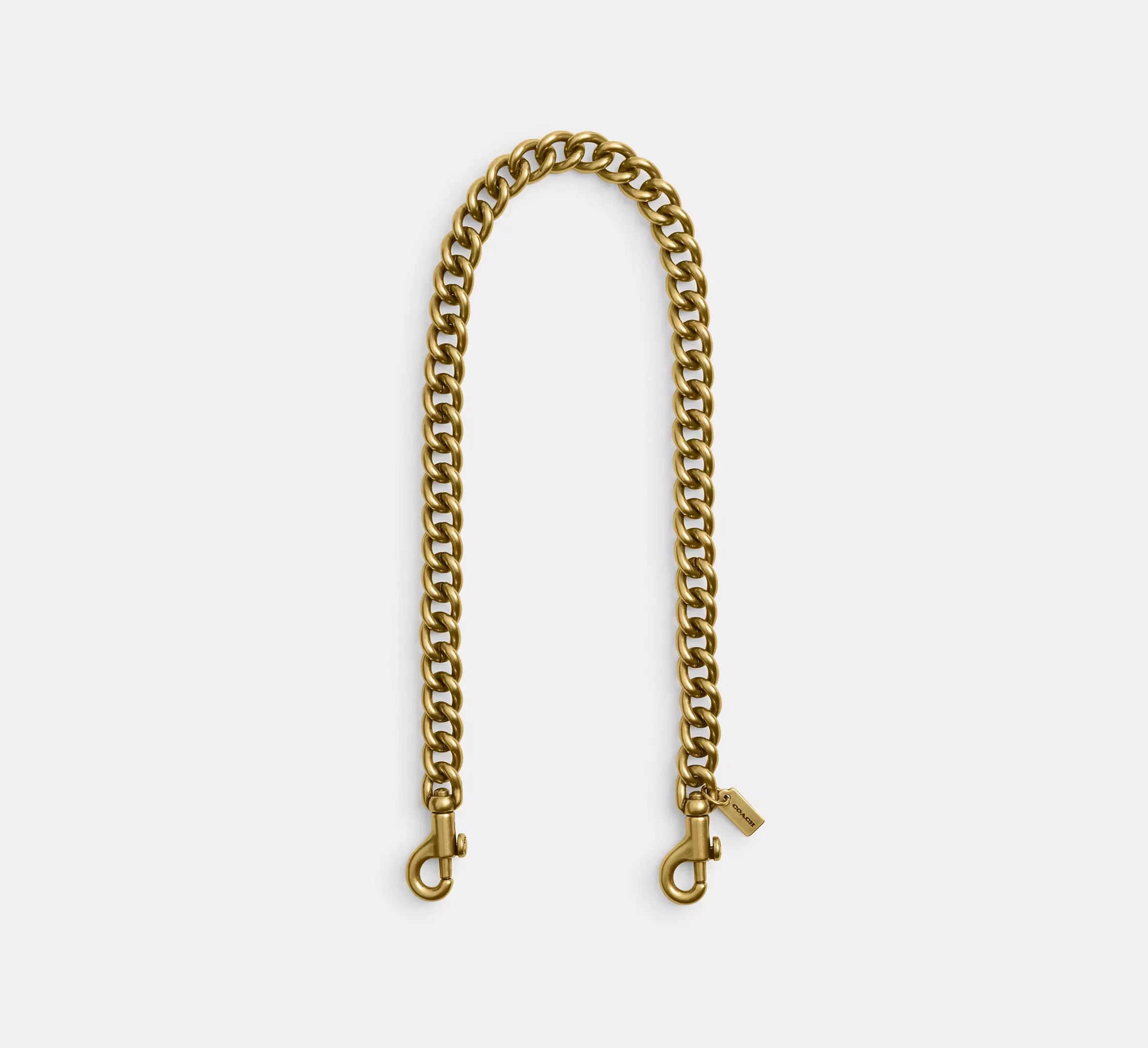 Coach Short Chunky Curb Chain Strap - Brass - My Suti
