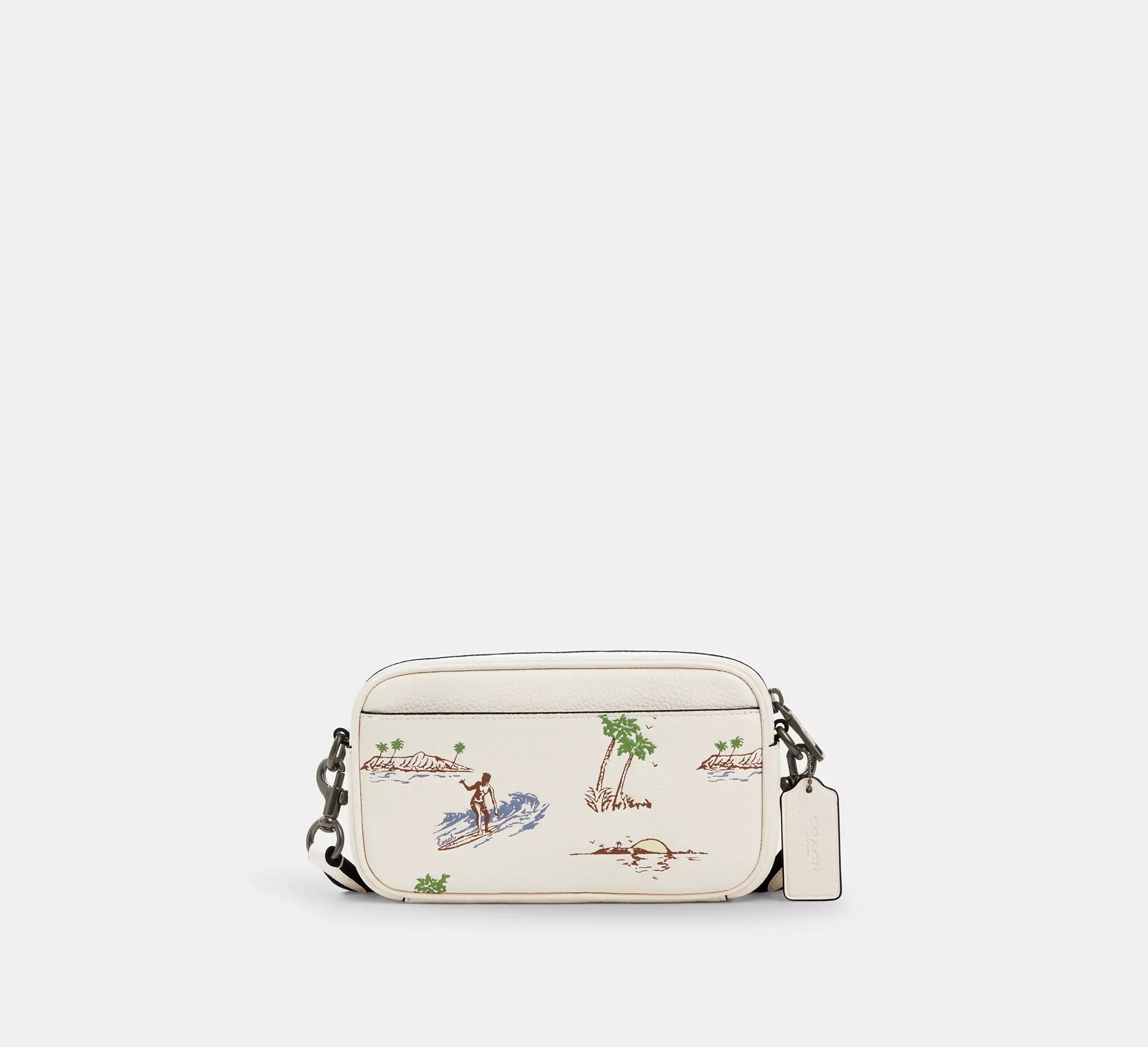 Coach Jayden Crossbody Bag With Surf Print - Gunmetal/Chalk Multi - My Suti