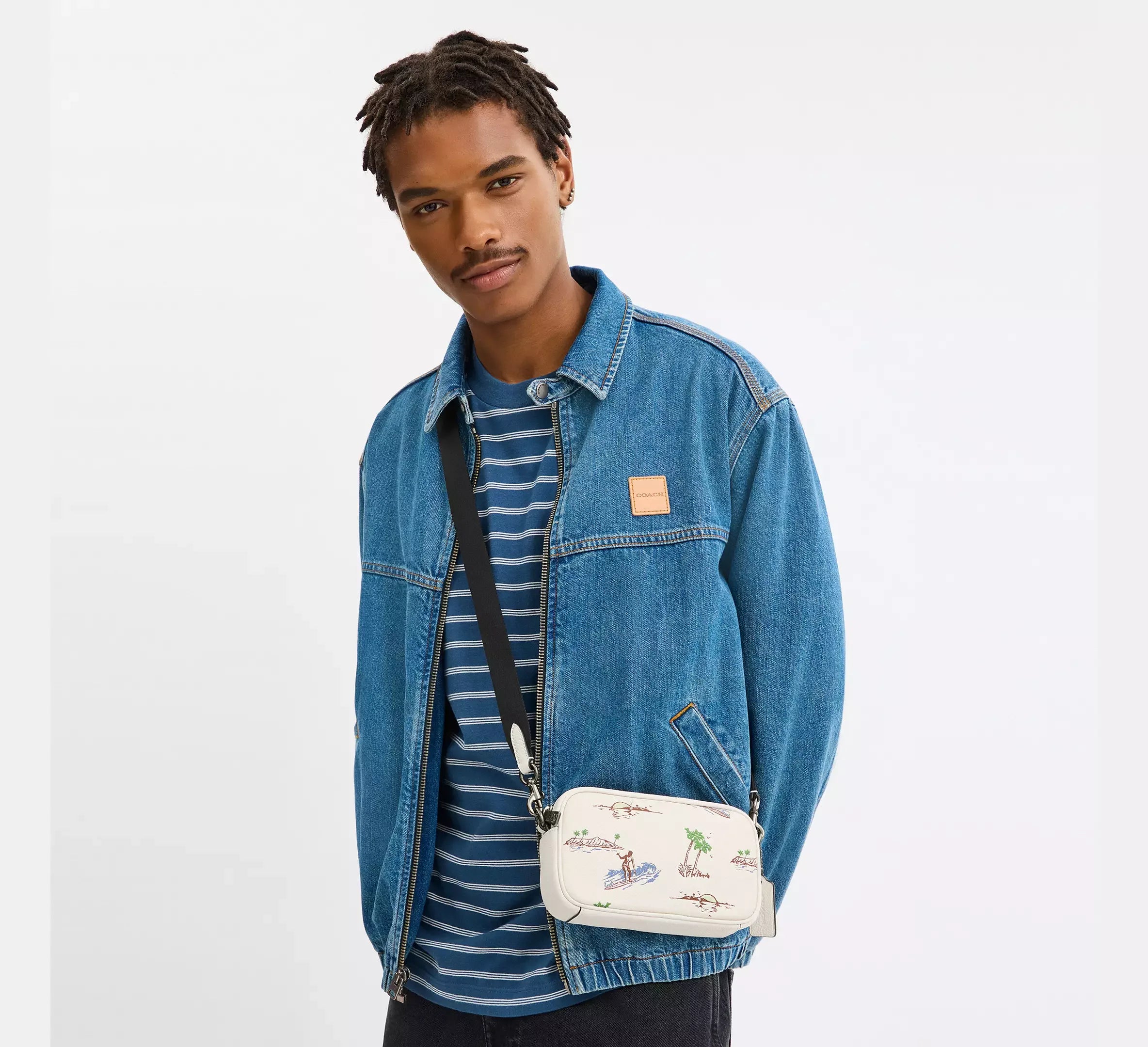 Coach Jayden Crossbody Bag With Surf Print - Gunmetal/Chalk Multi - My Suti