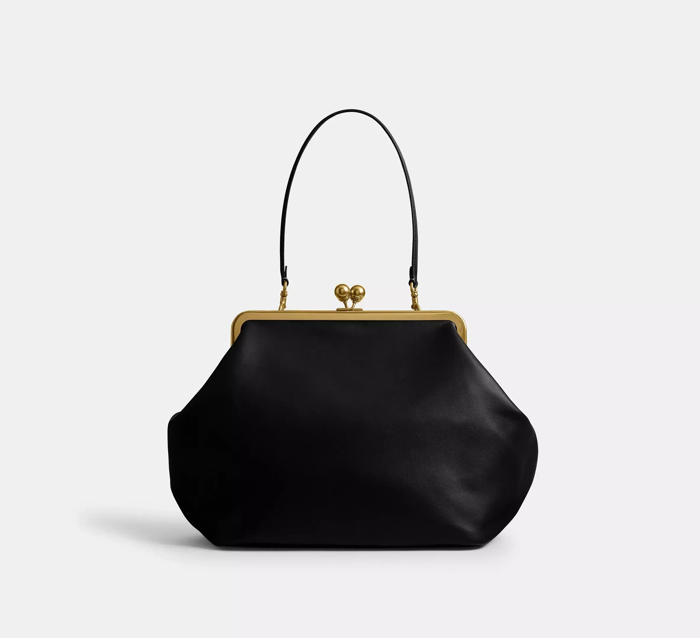 Coach Large Kisslock Frame Bag SEZON - Brass/Black - My Suti