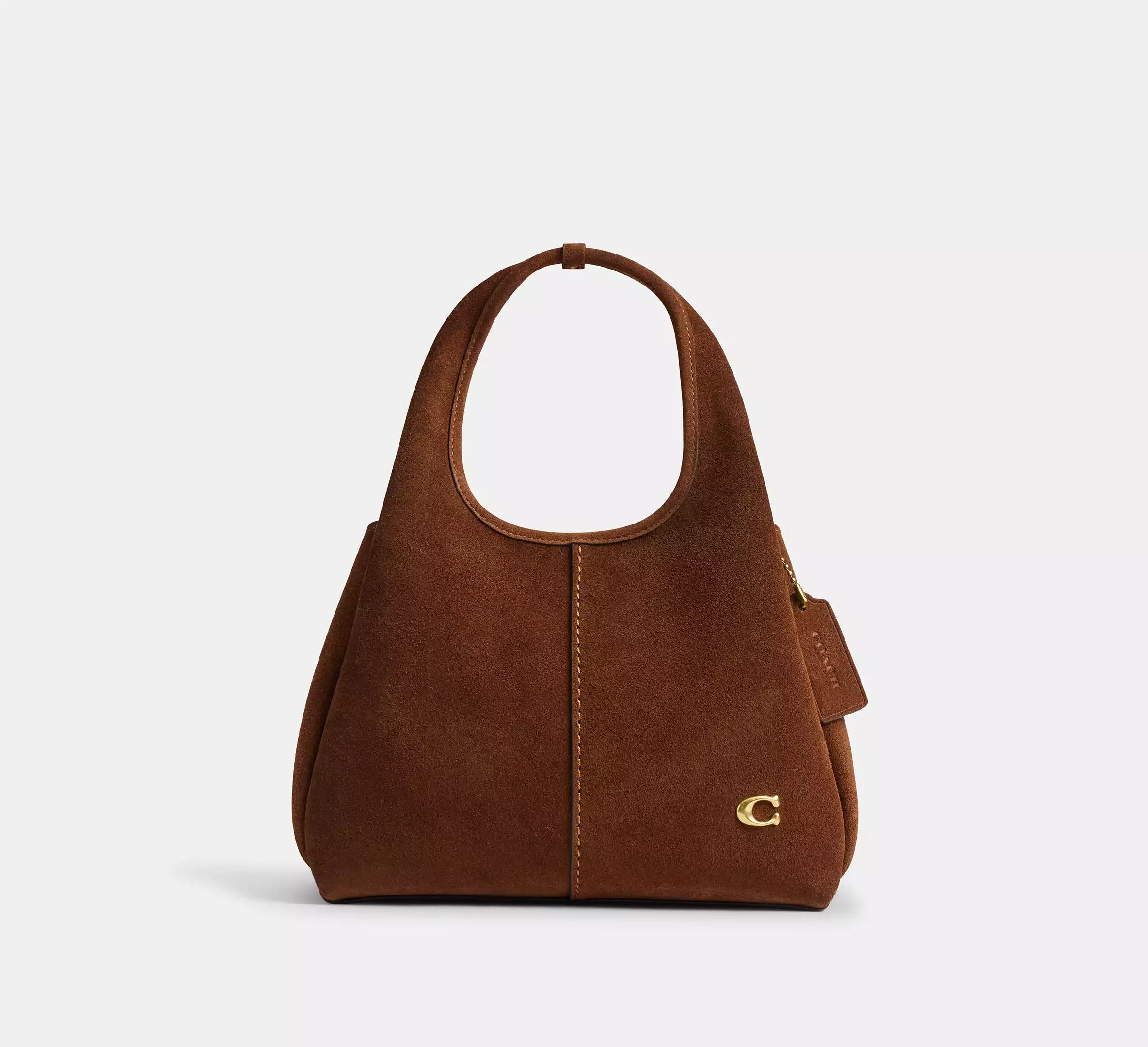 Coach Lana Shoulder Bag 23 Suede/Brass/Warm Brown - My Suti