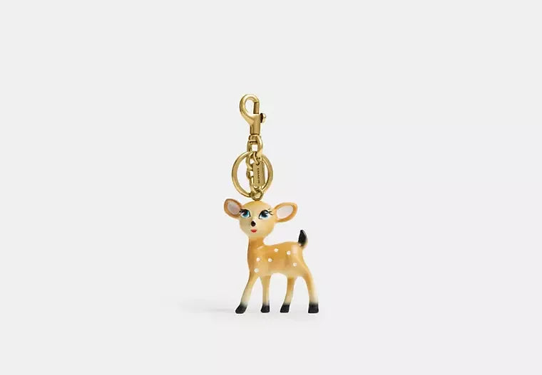Coach Deer Bag Charm - Brass/Tan - My Suti