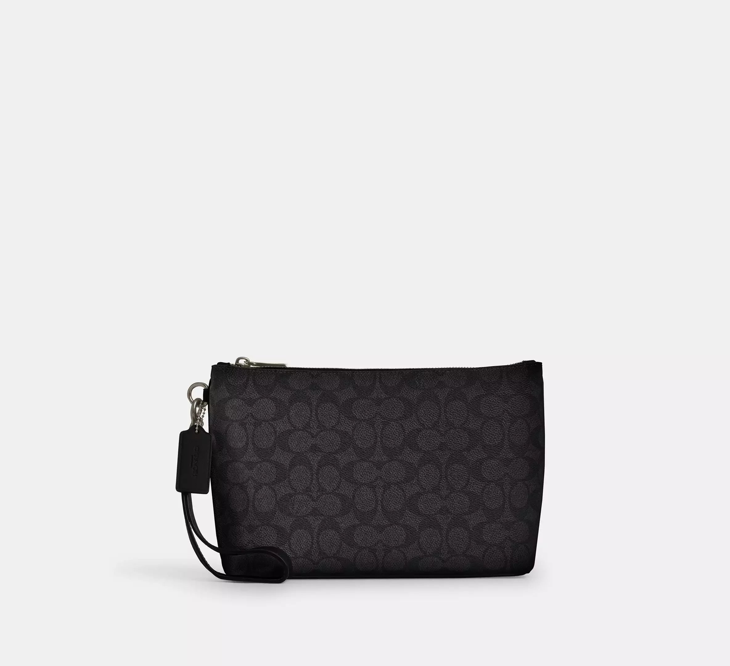 Coach Pouch In Signature - Gunmetal/Charcoal/Black - My Suti