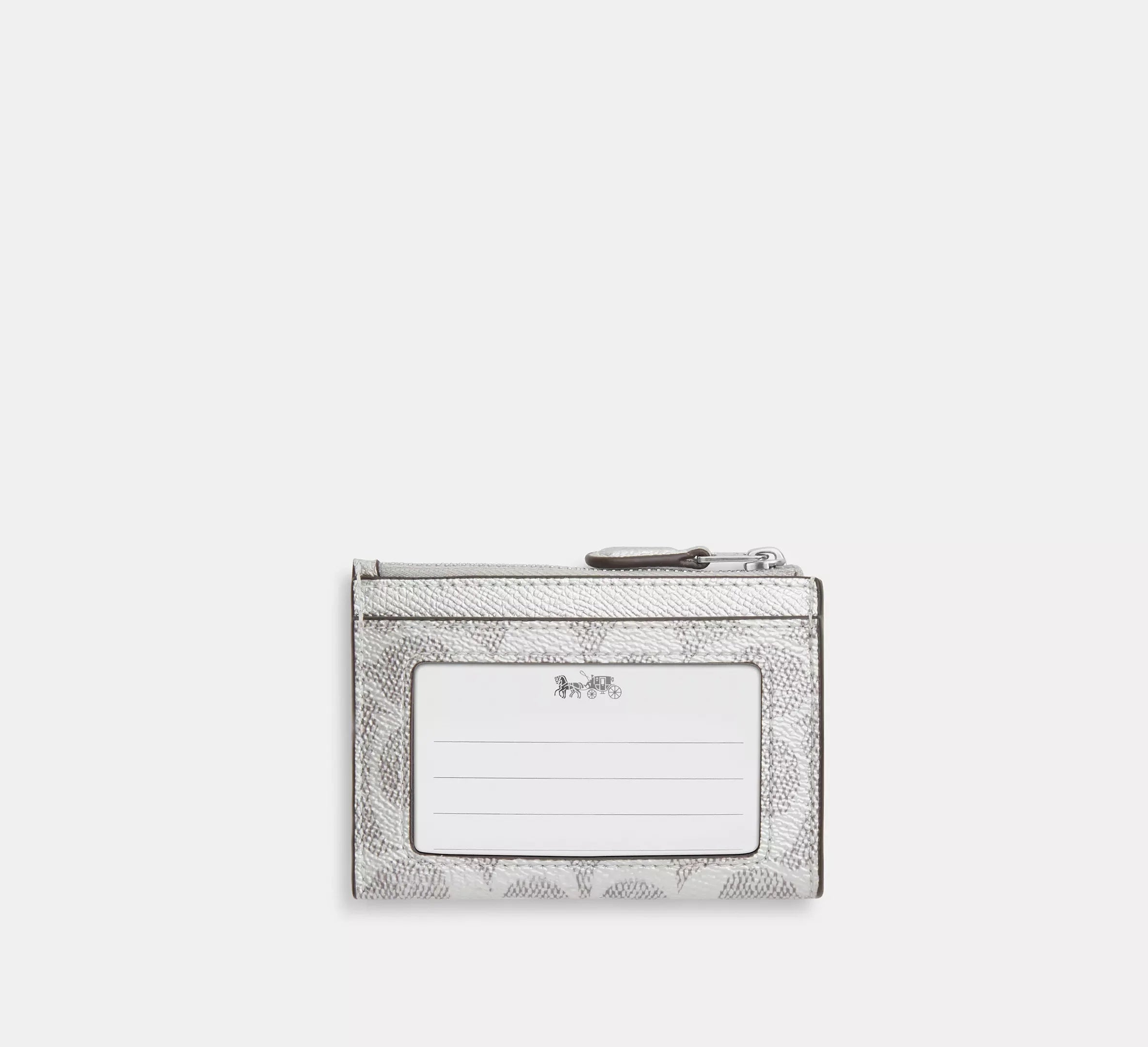 Coach Mini Skinny Id Case In Signature - Silver - My Suti