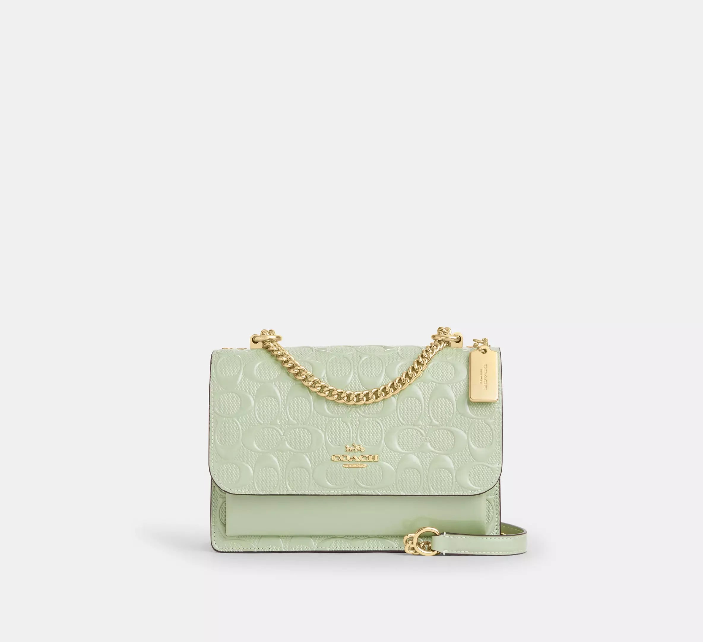 Coach Klare Crossbody Bag In Signature Leather - Gold/Pale Green - My Suti