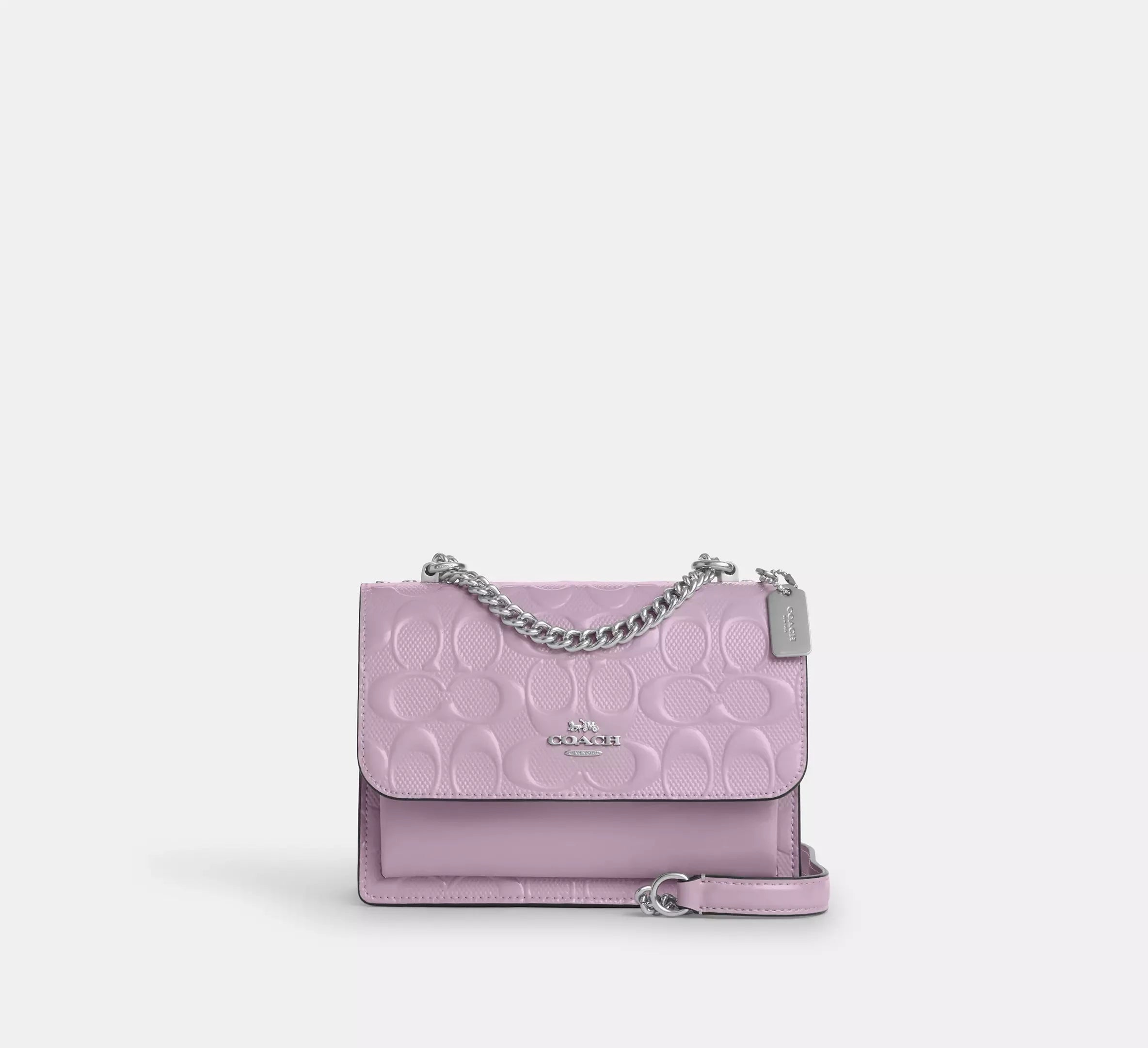 Coach Mini Klare Crossbody Bag In Signature Leather - Silver - My Suti