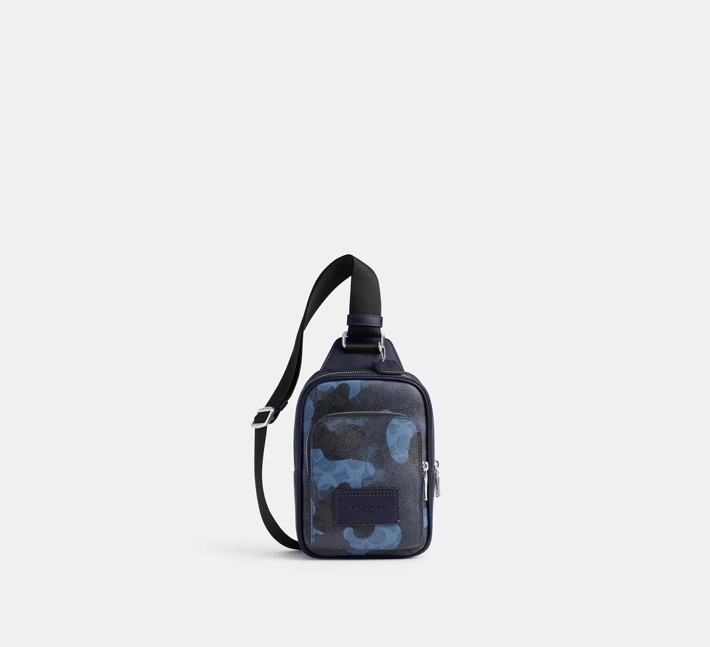 Coach Racer Sling Pack In Signature Camo Print - Silver - My Suti