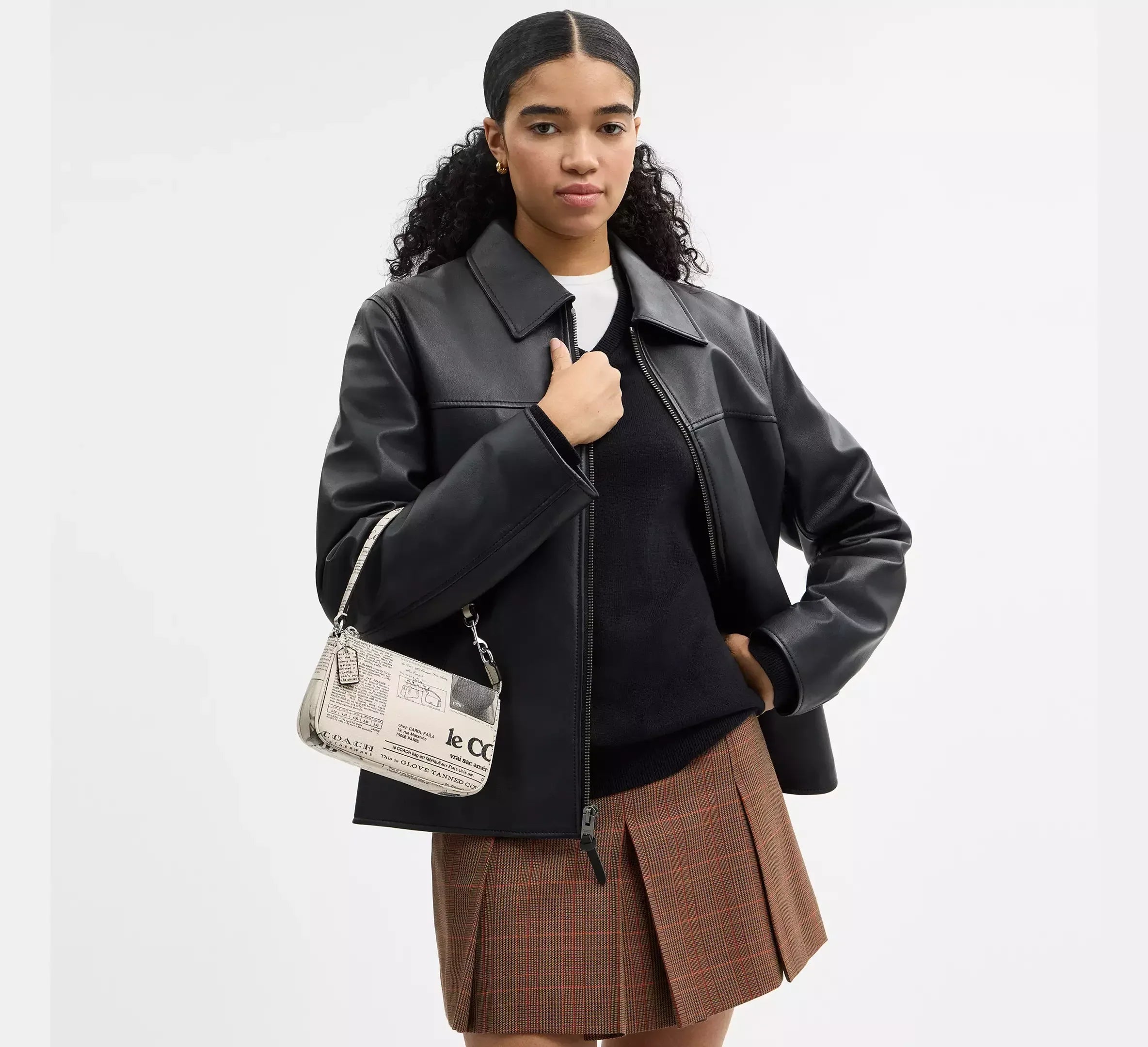 Coach Nolita 19 With Newspaper Print - Silver/Chalk Multi - My Suti