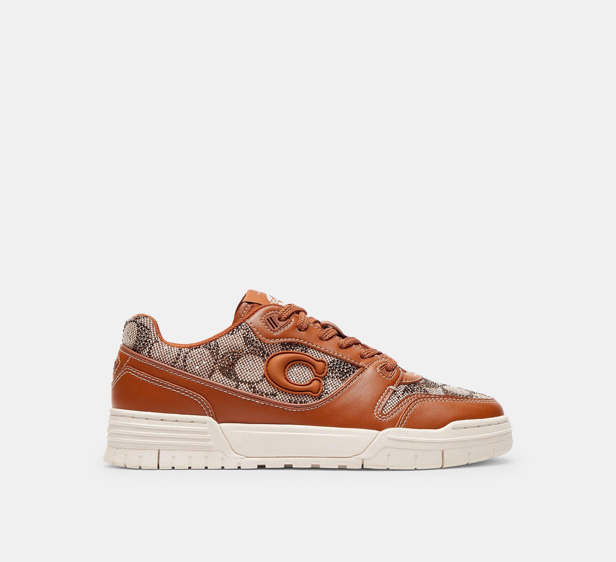 Coach Women's Soho Sneaker In Crystal Signature Jacquard - Cocoa/Burnished Amber - My Suti
