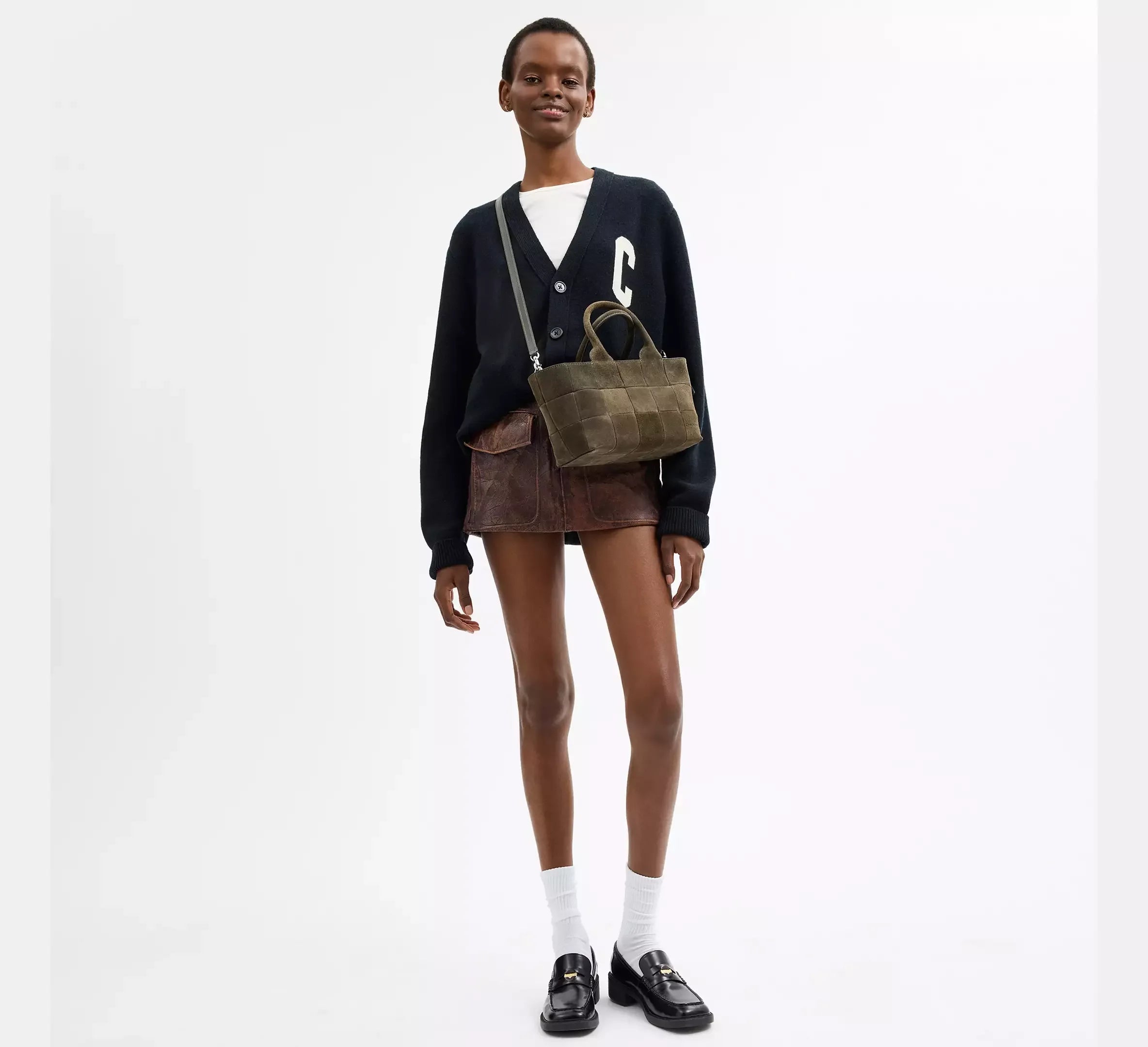 Coach Alter/Ego Small Tote Bag In Upcrafted Suede - Olive Suede - My Suti