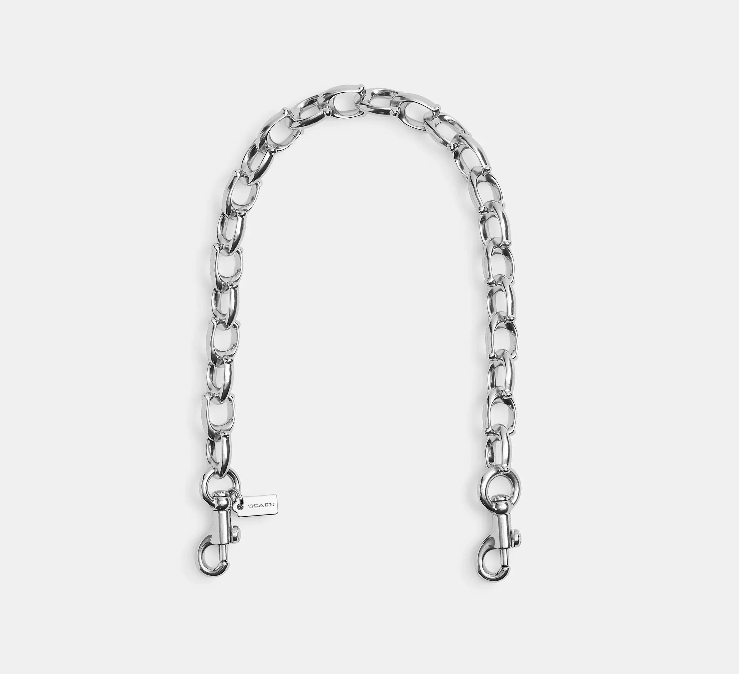 Coach Signature Link Chain Strap - Metal/Silver - My Suti