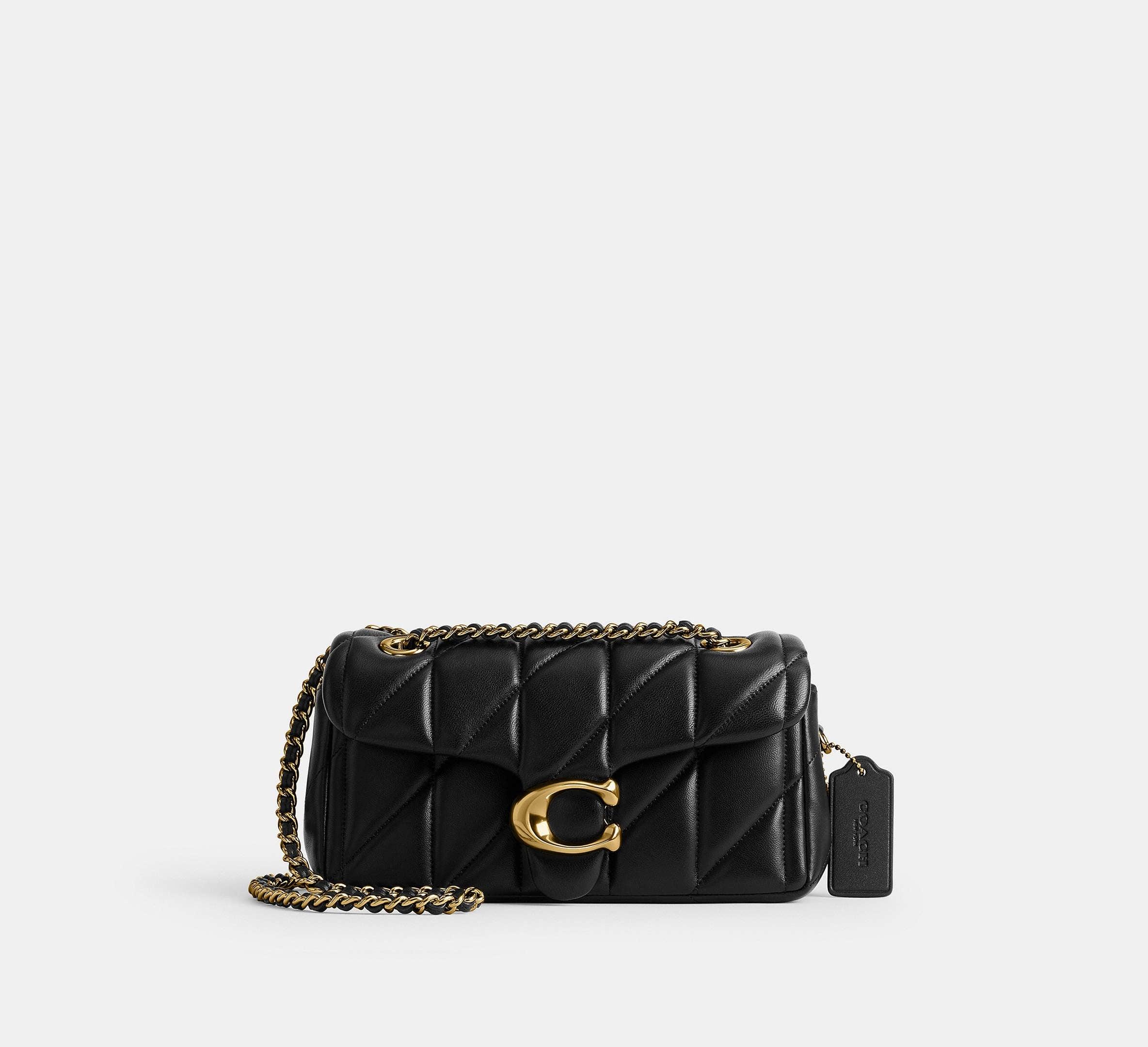 Coach Tabby Shoulder Bag 20 With Pillow Quilting - Brass/Black - My Suti