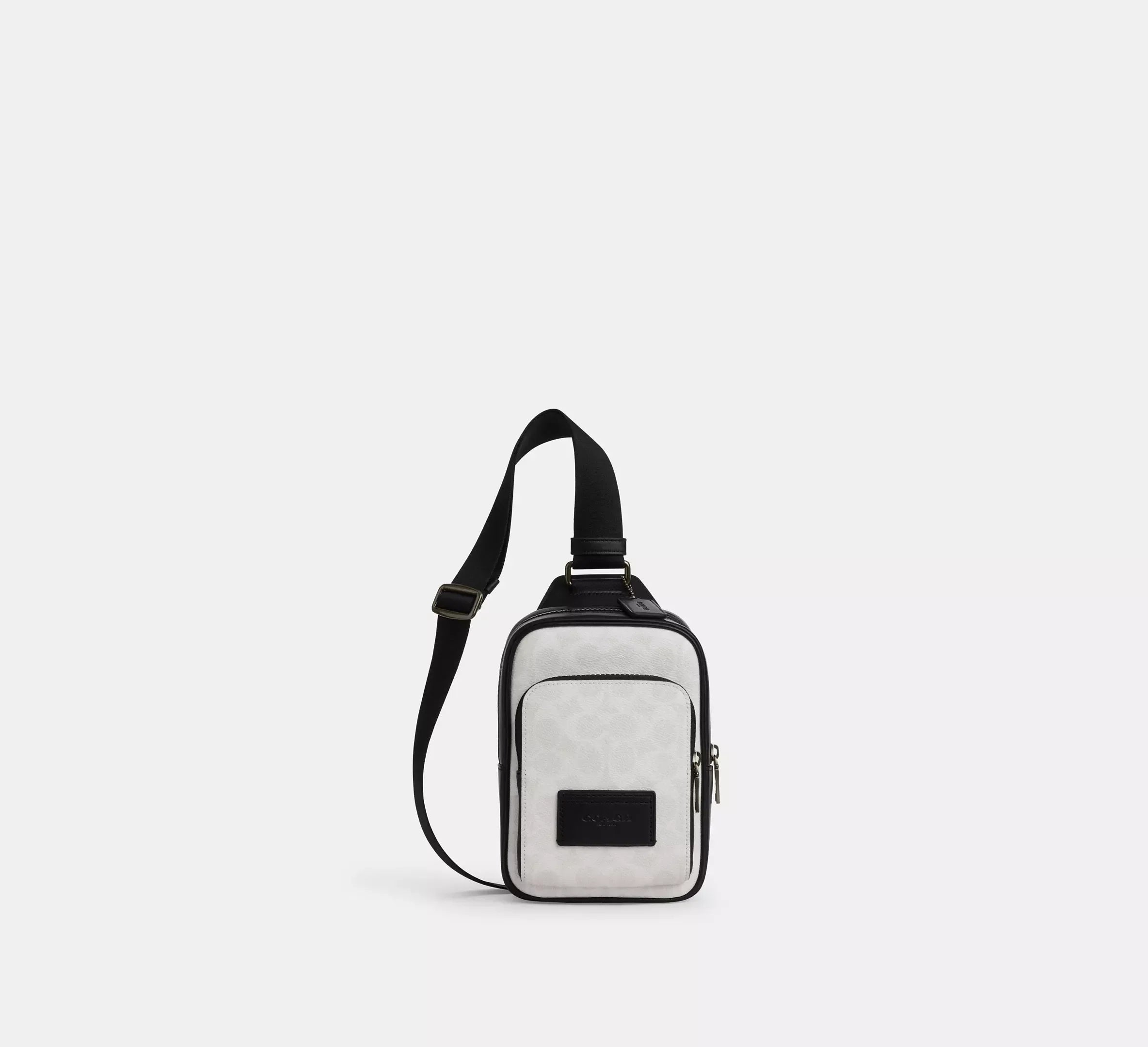 Coach Racer Sling Pack In Signature - Gunmetal/Chalk/Black - My Suti