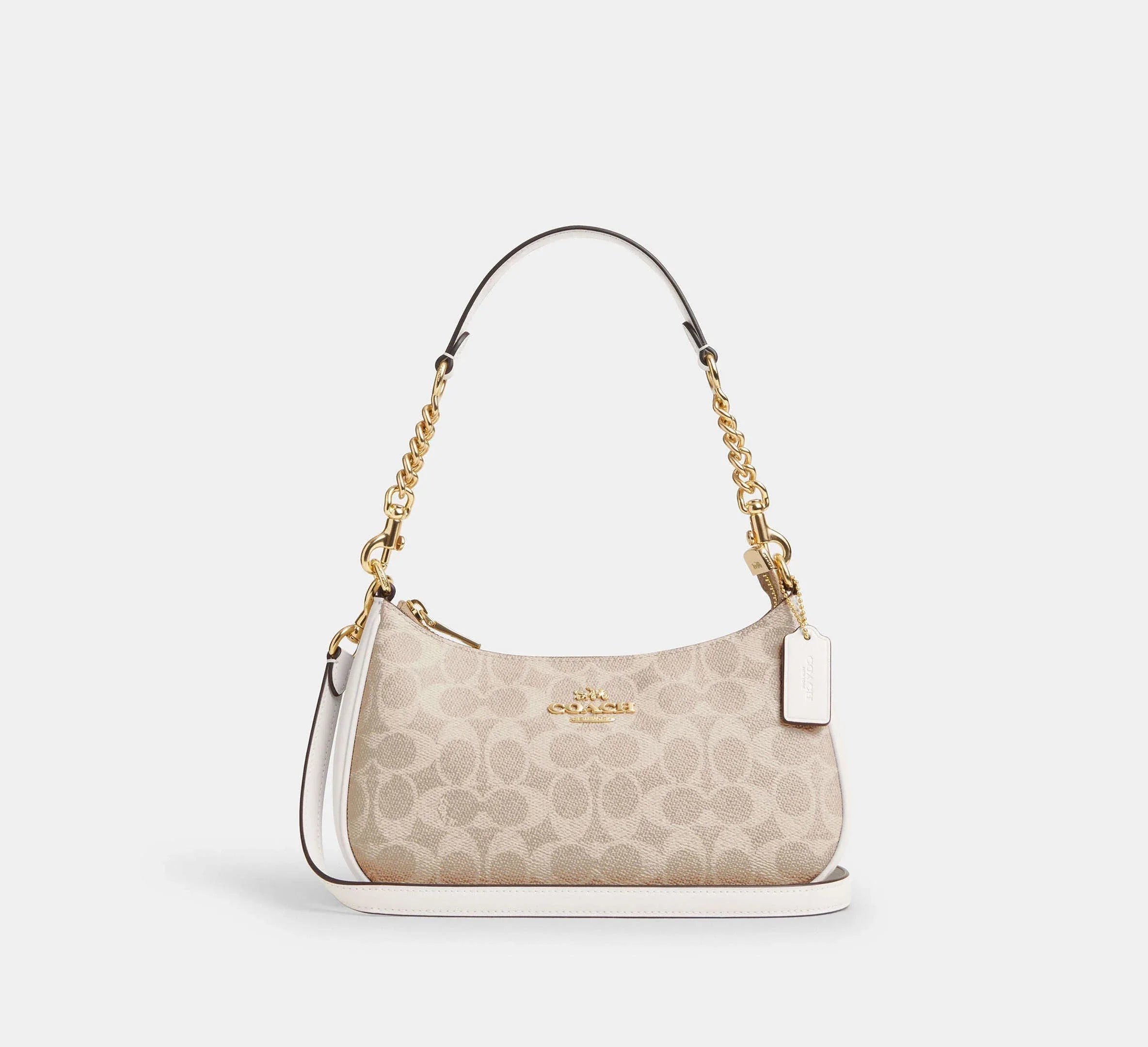 Coach Teri Shoulder Bag In Signature Gold/Sand/Chalk - My Suti