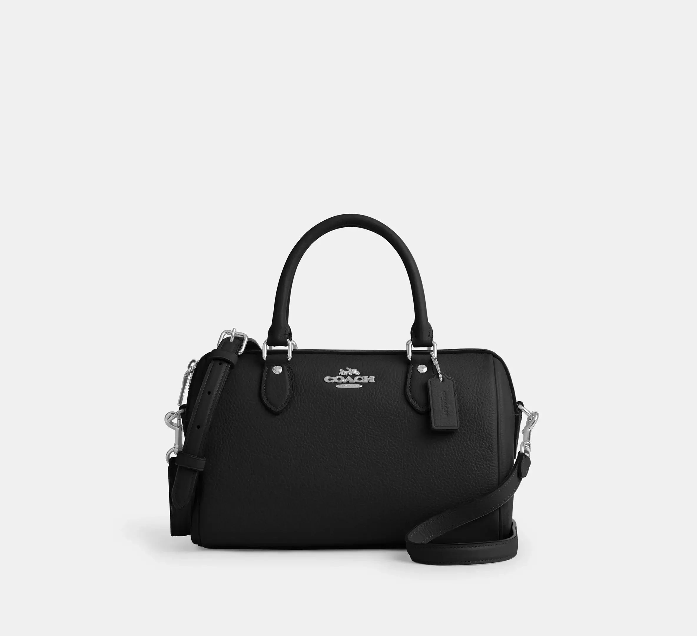 Coach Rowan Satchel Bag - Silver/Black - My Suti