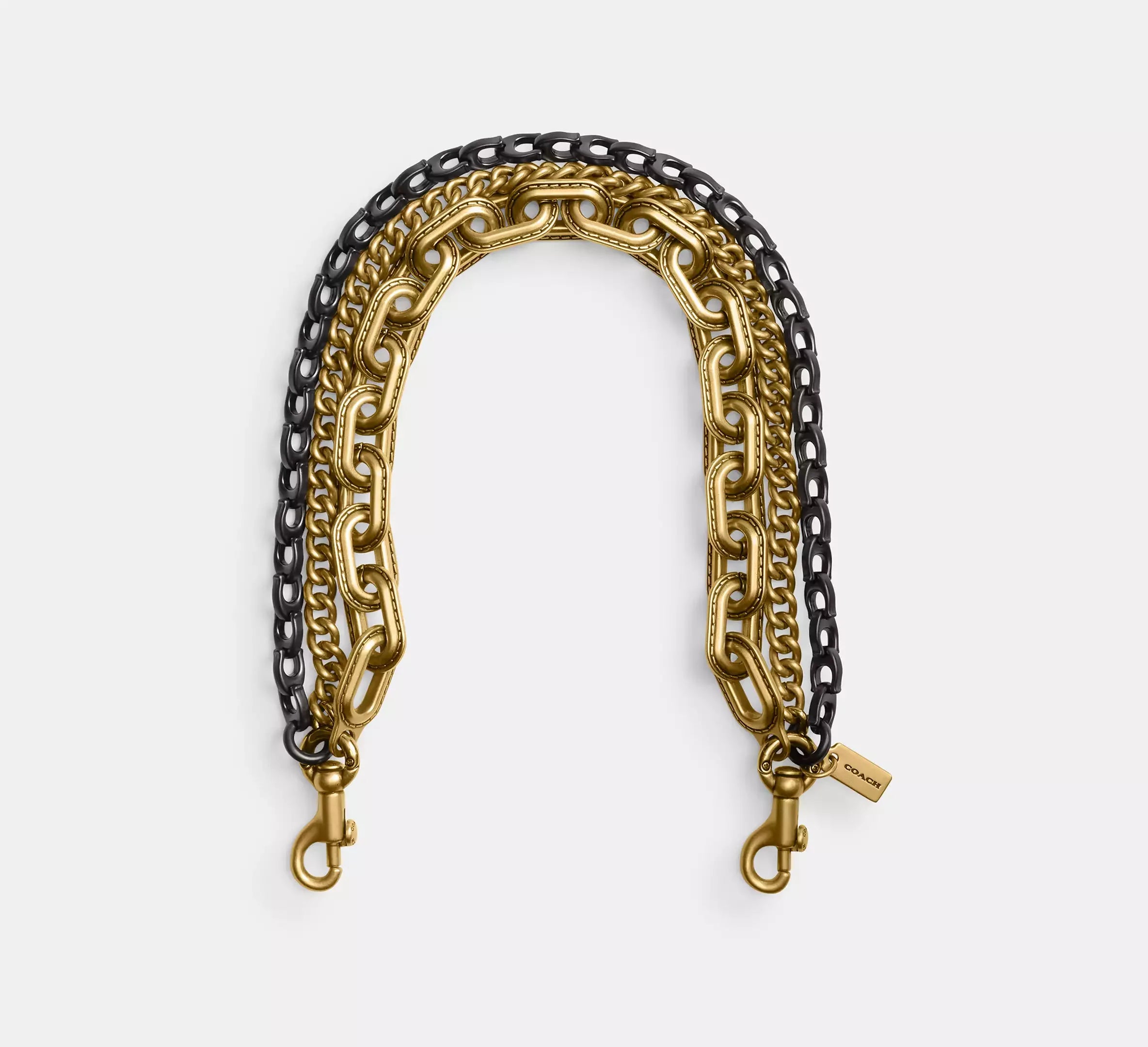 Coach Triple Chain Strap - Brass/Brass - My Suti Coach Triple Chain Strap - Brass/Brass - My Suti