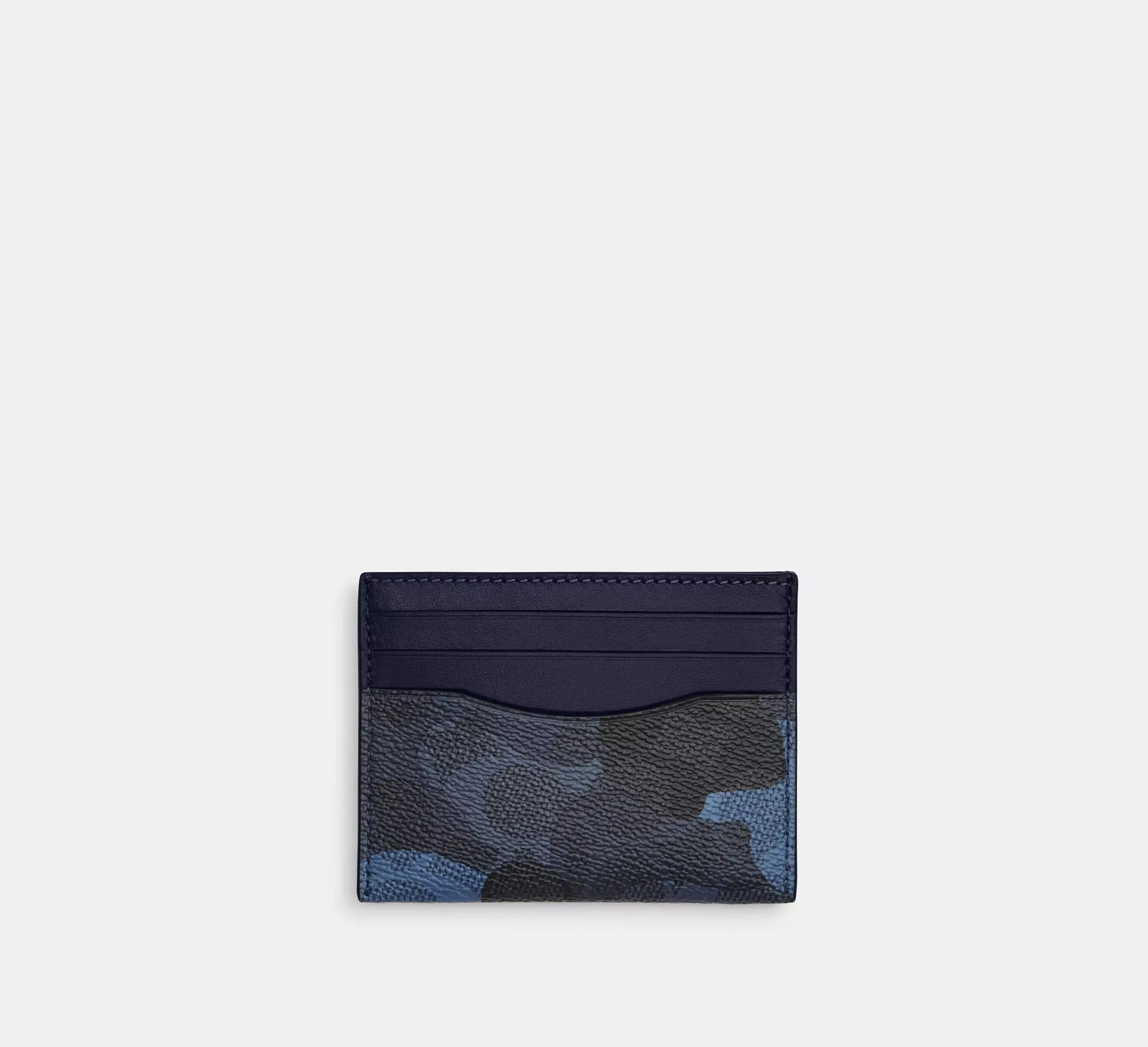 Coach Slim Id Card Case In Signature Camo Print - Blue Multi - My Suti