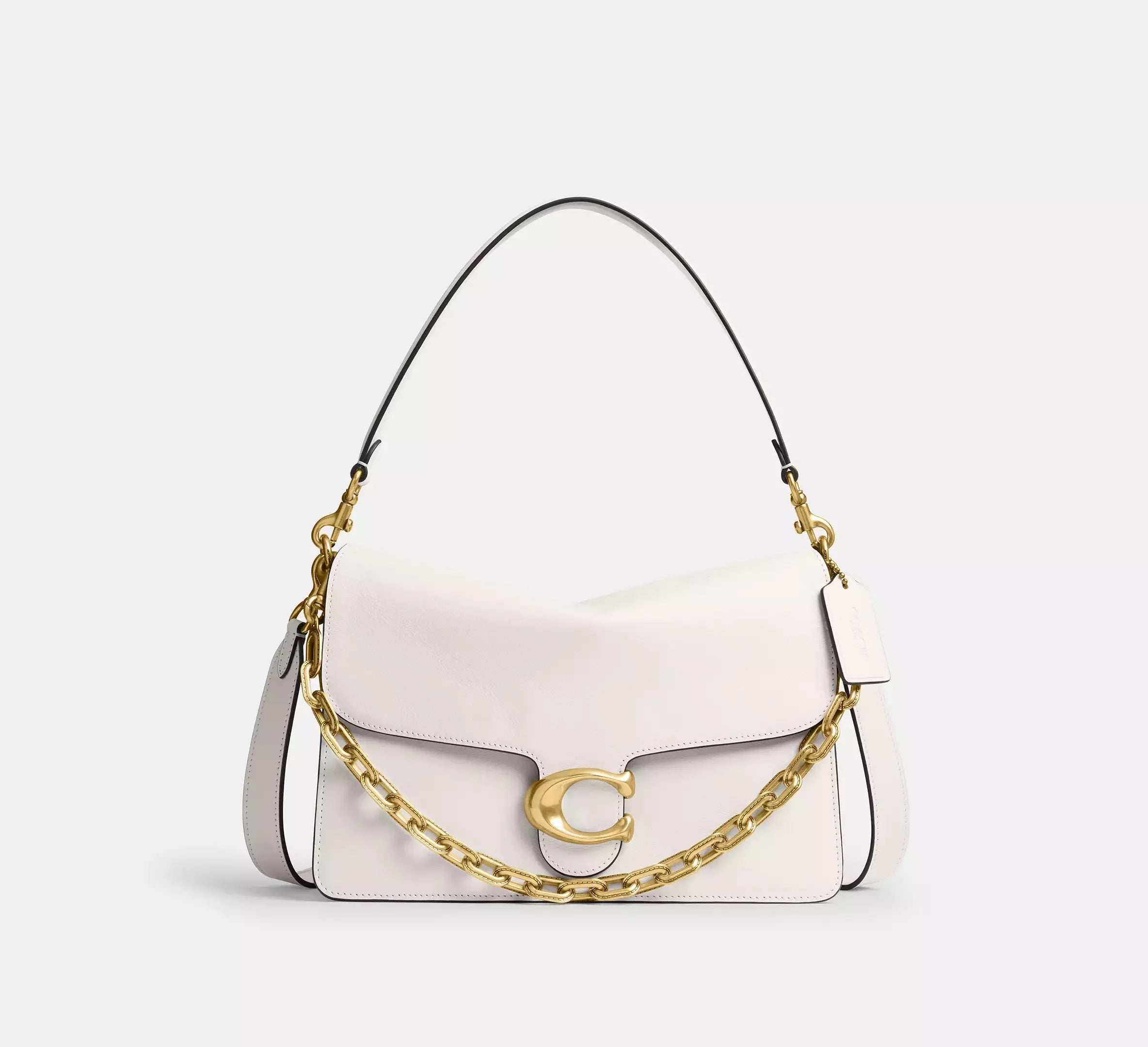 Coach Chain Tabby Shoulder Bag 30 - Brass/Chalk - My Suti