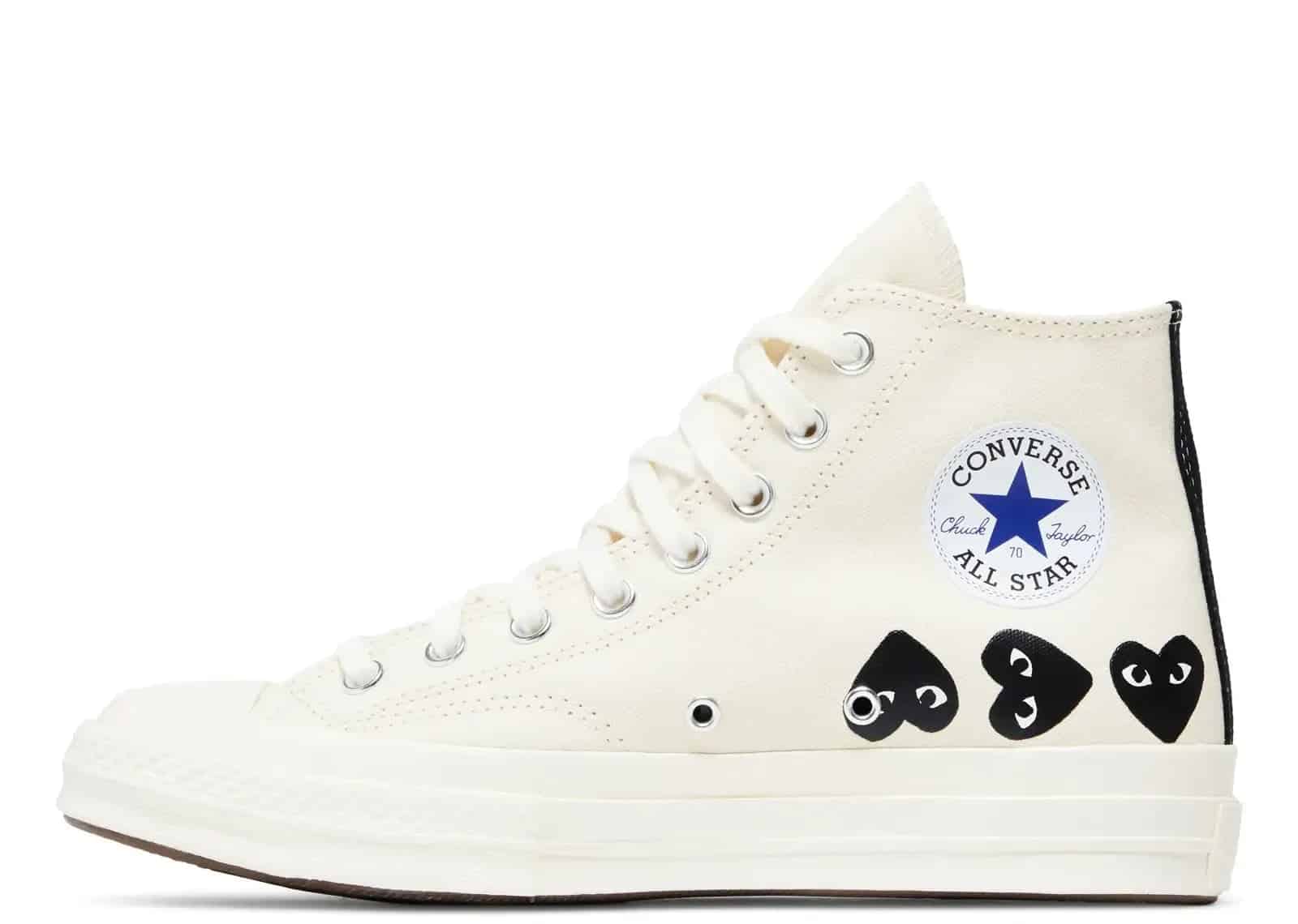 Converse Chuck Taylor All Star 70 Hi Comme Des Garcons PLAY Multi-Heart Milk - My Suti
