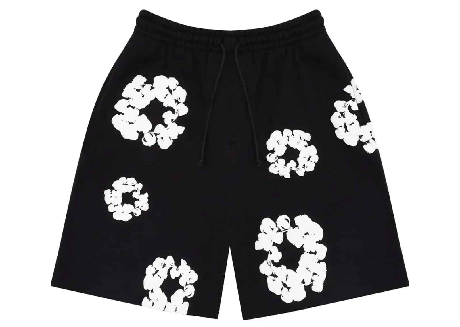 Denim Tears The Cotton Wreath Shorts Black - My Suti
