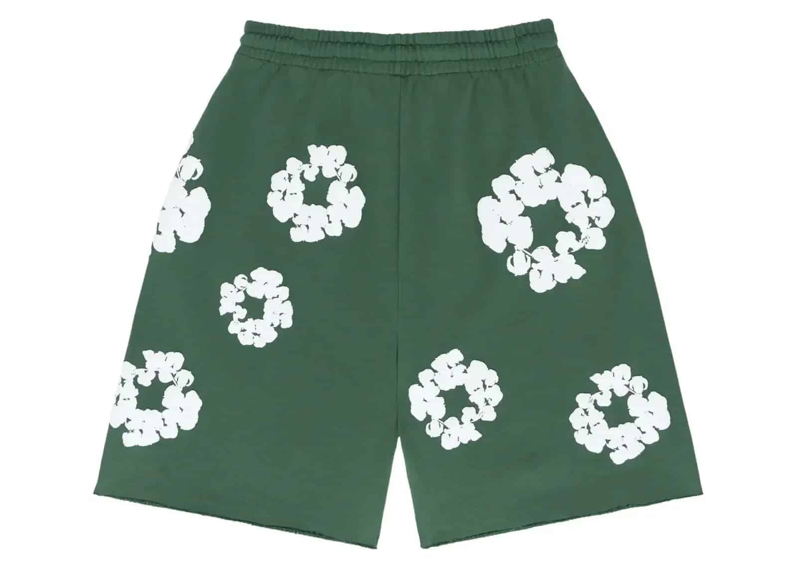 Denim Tears The Cotton Wreath Shorts Green - My Suti