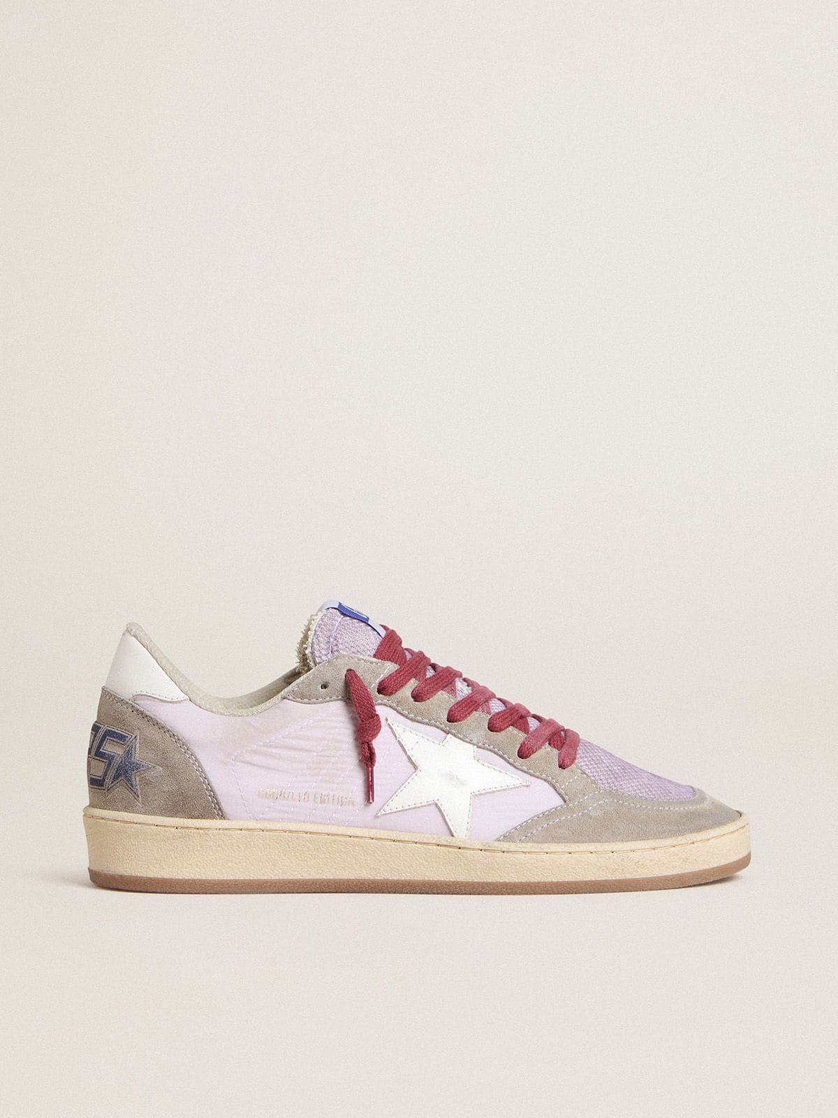 Golden Goose Women's Ball Star LTD In Lilac Nylon With White Leather Star And Suede Inserts - Görsel 1