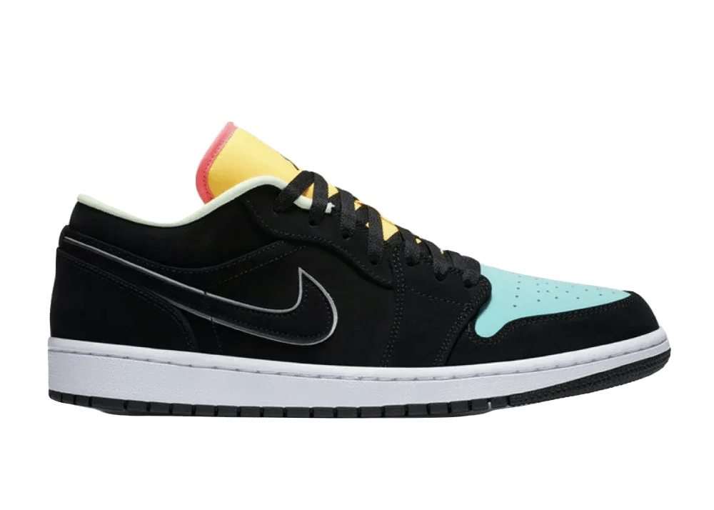 Nike Air Jordan 1 Low Black Aurora Green Laser Orange - My Suti