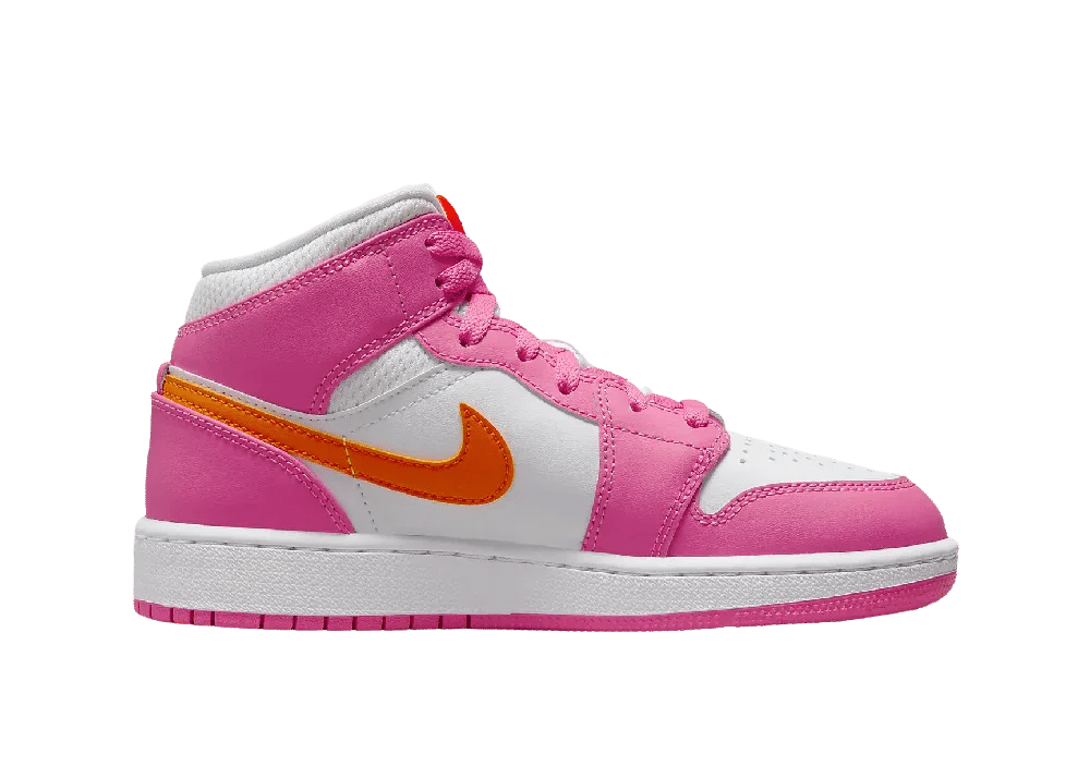 Nike Air Jordan 1 Mid Pinksicle Safety Orange (GS) - My Suti