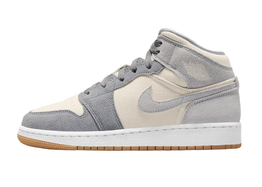 Nike Air Jordan 1 Mid SE Coconut Milk Particle Grey (GS) - My Suti