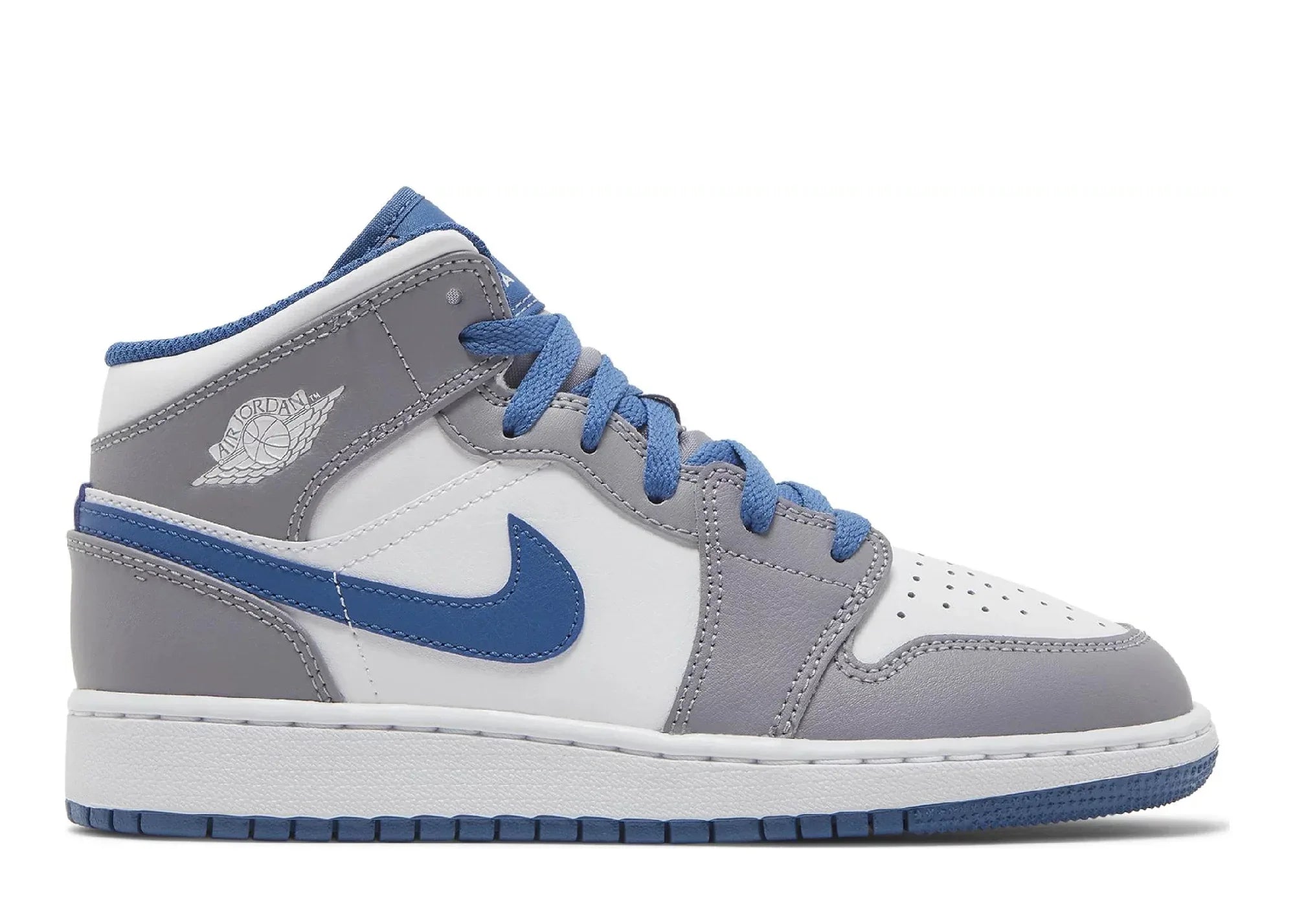 Nike Air Jordan 1 Mid True Blue Cement (GS) - My Suti