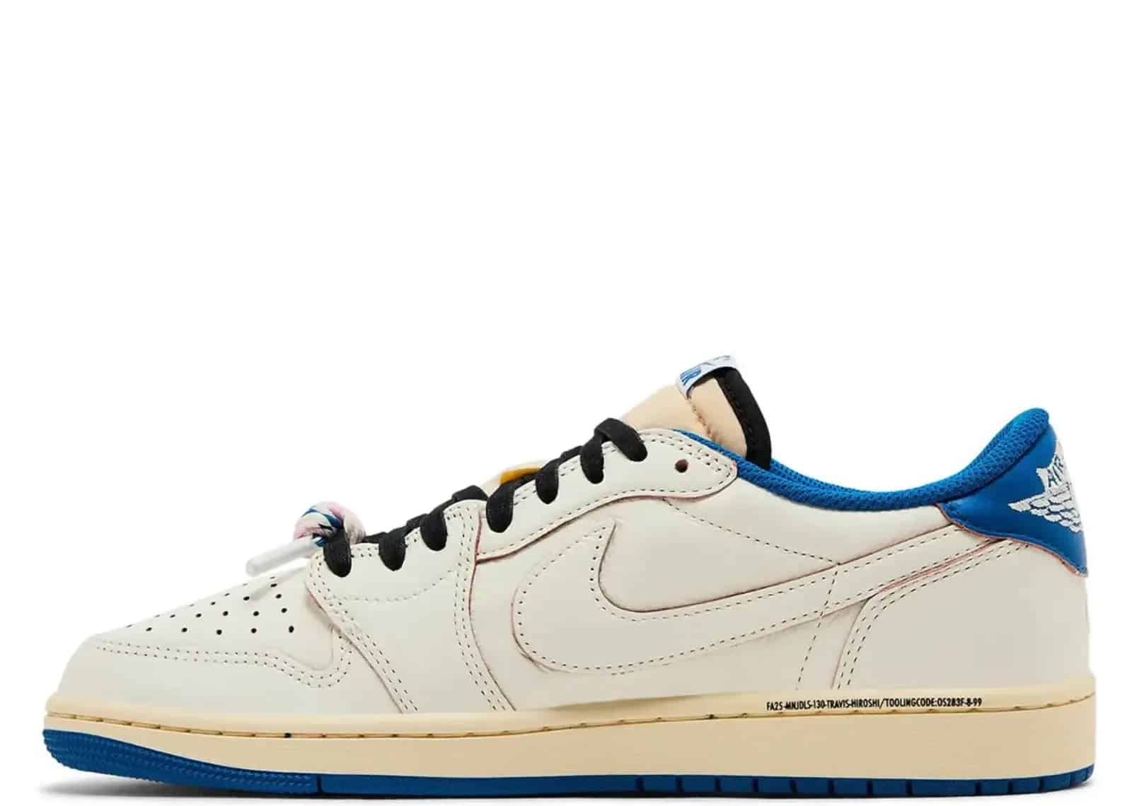 Nike Air Jordan 1 Retro Low OG SP Fragment x Travis Scott Sail Military Blue - My Suti