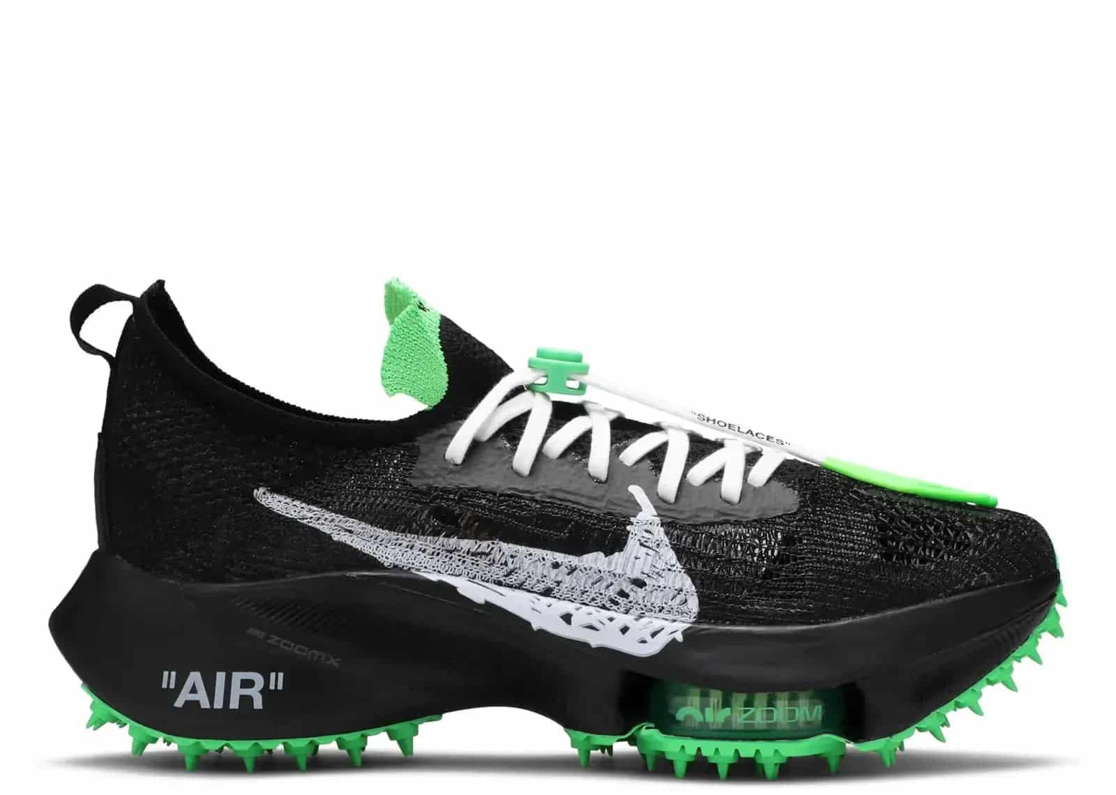 Nike Air Zoom Tempo Next Flyknit Off-White Black Scream Green - My Suti