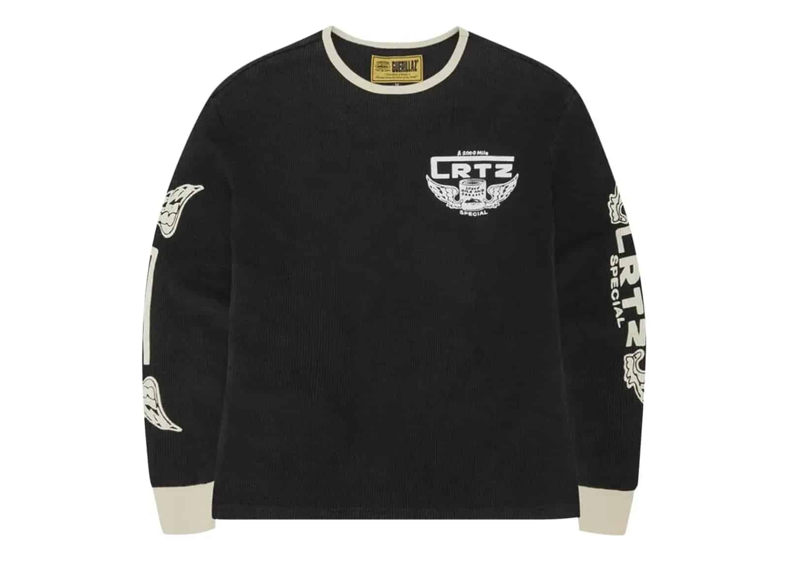 Corteiz Gasolina Waffle Long-Sleeve Black - My Suti